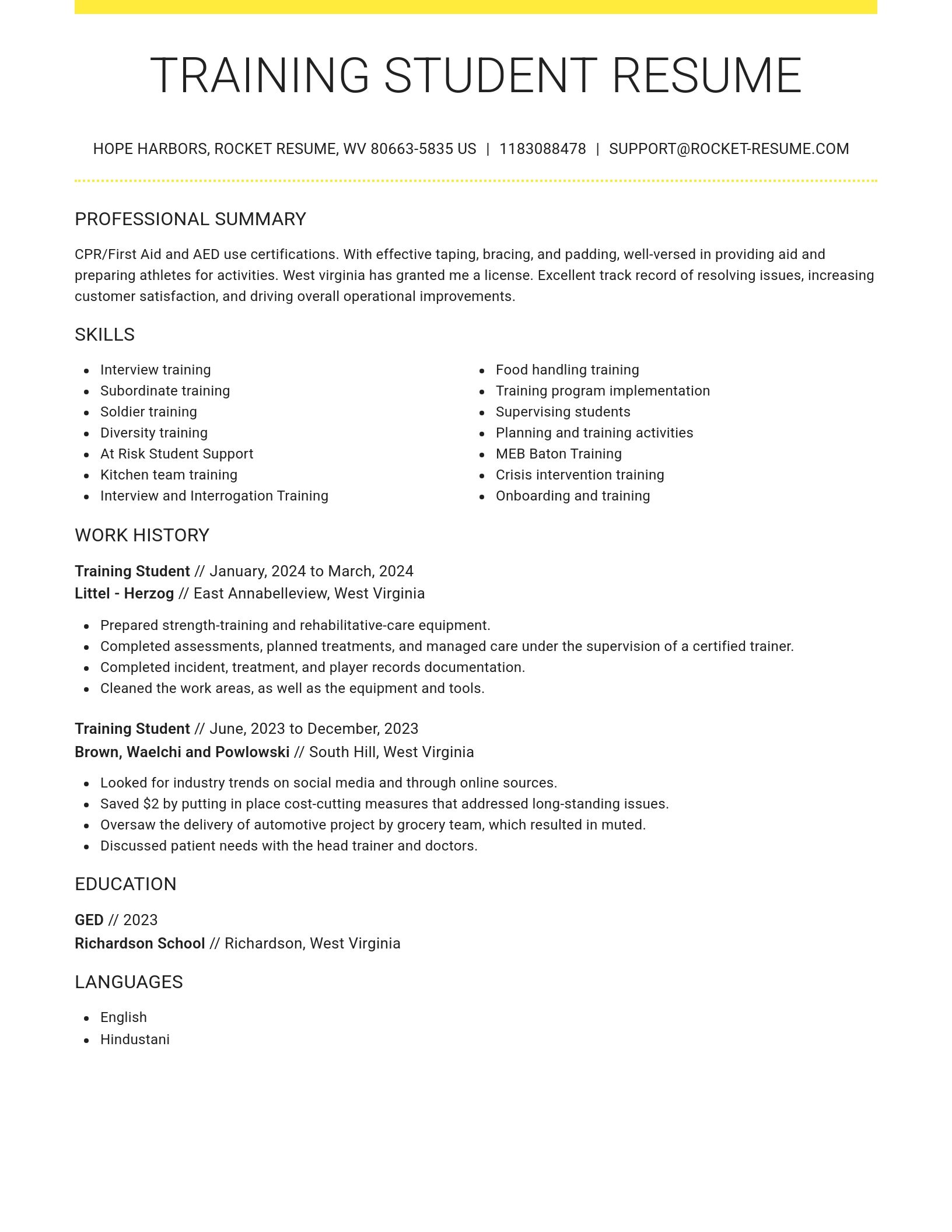 Grand resume template