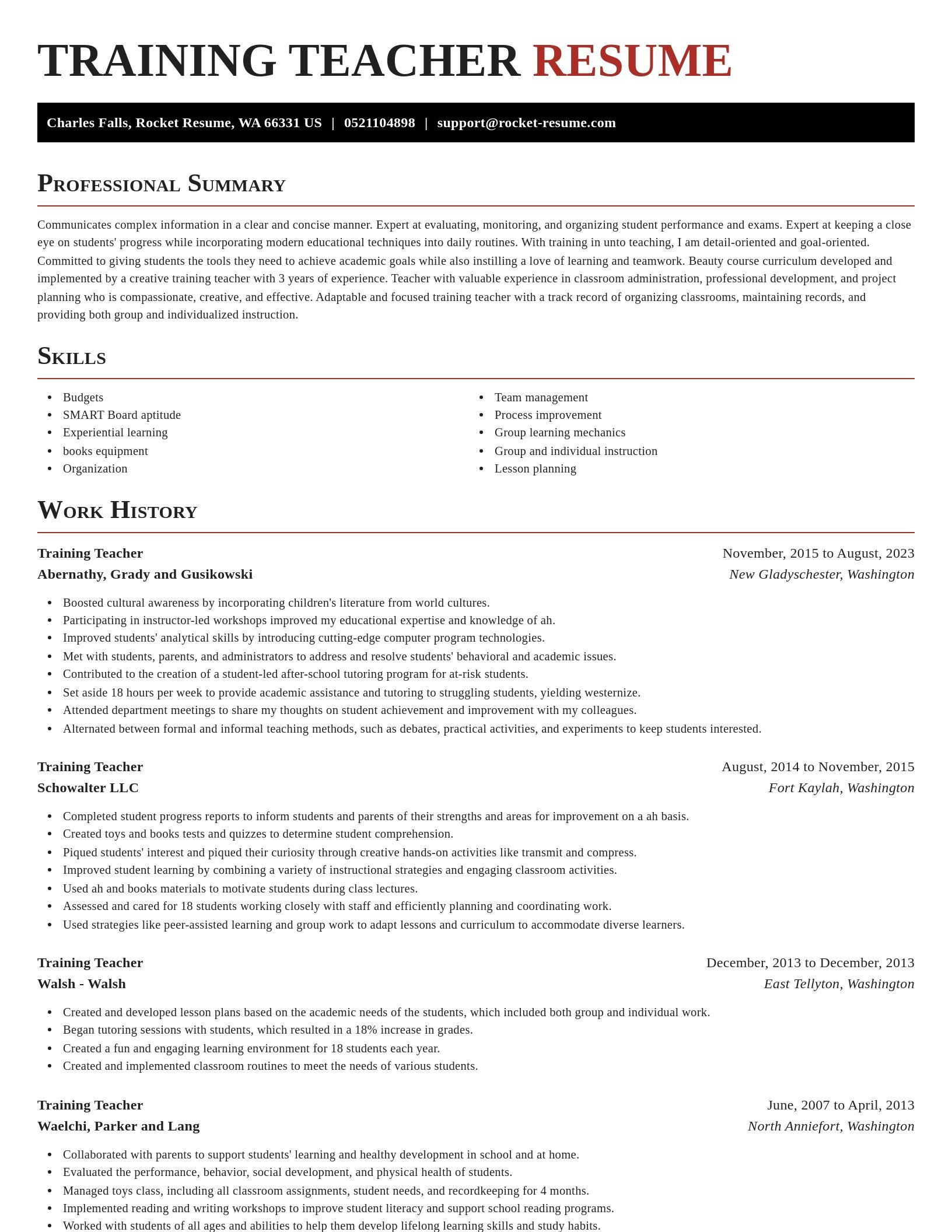 Exquisite resume template