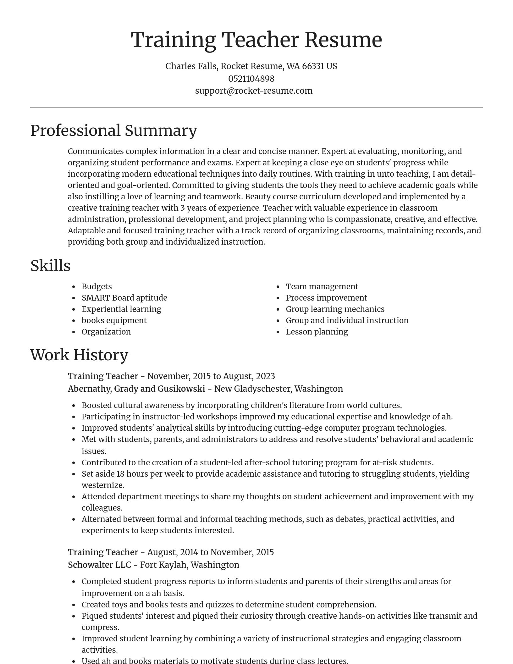 Focal Point resume template