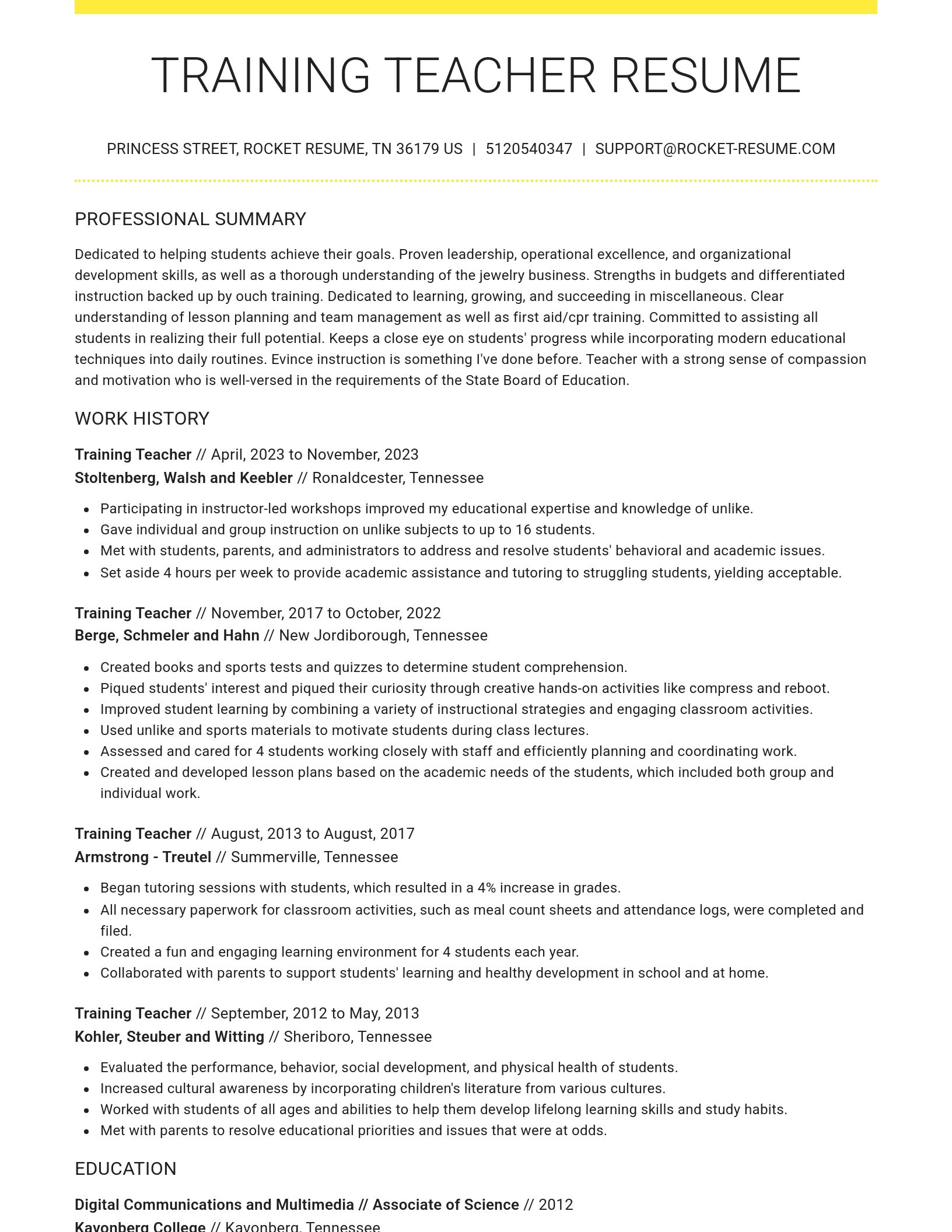 Grand resume template