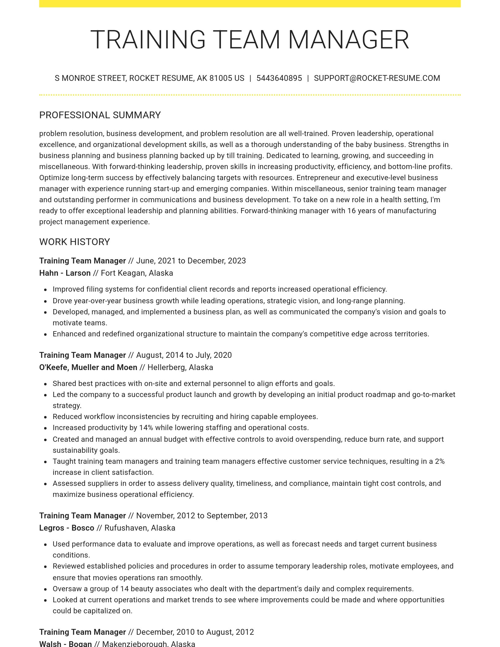 Grand resume template
