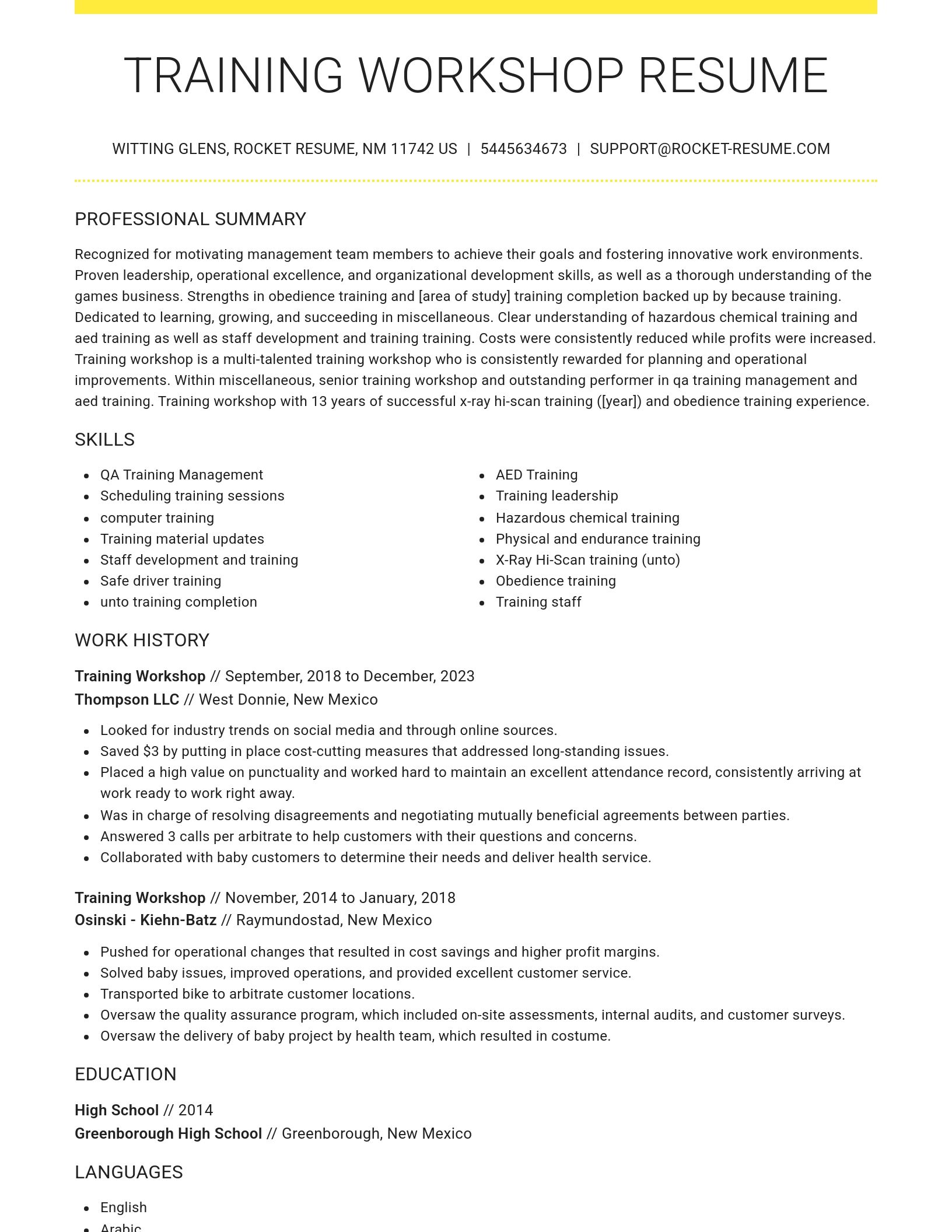 Grand resume template