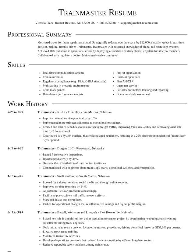Director resume template