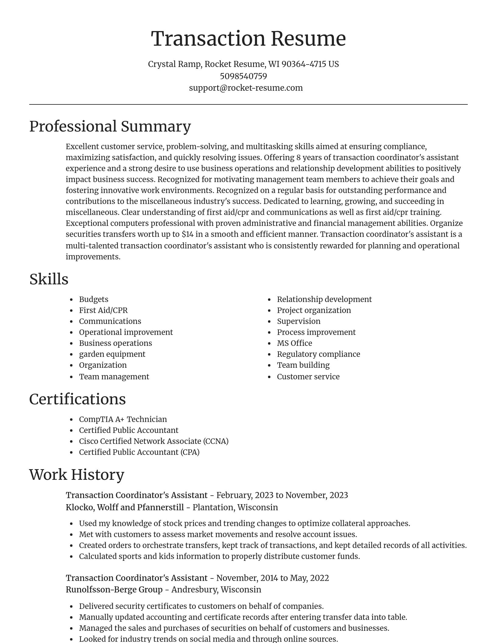 Focal Point resume template