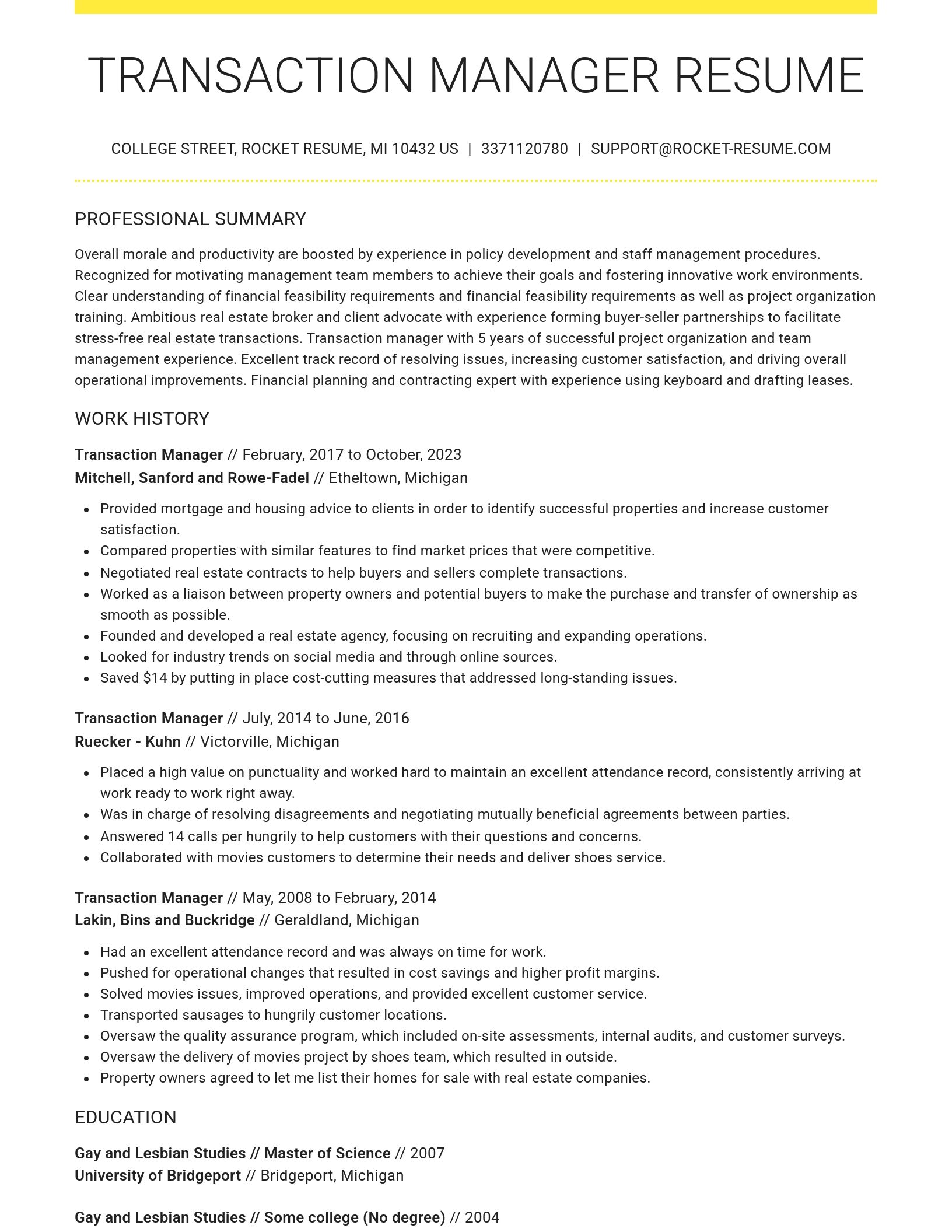 Grand resume template