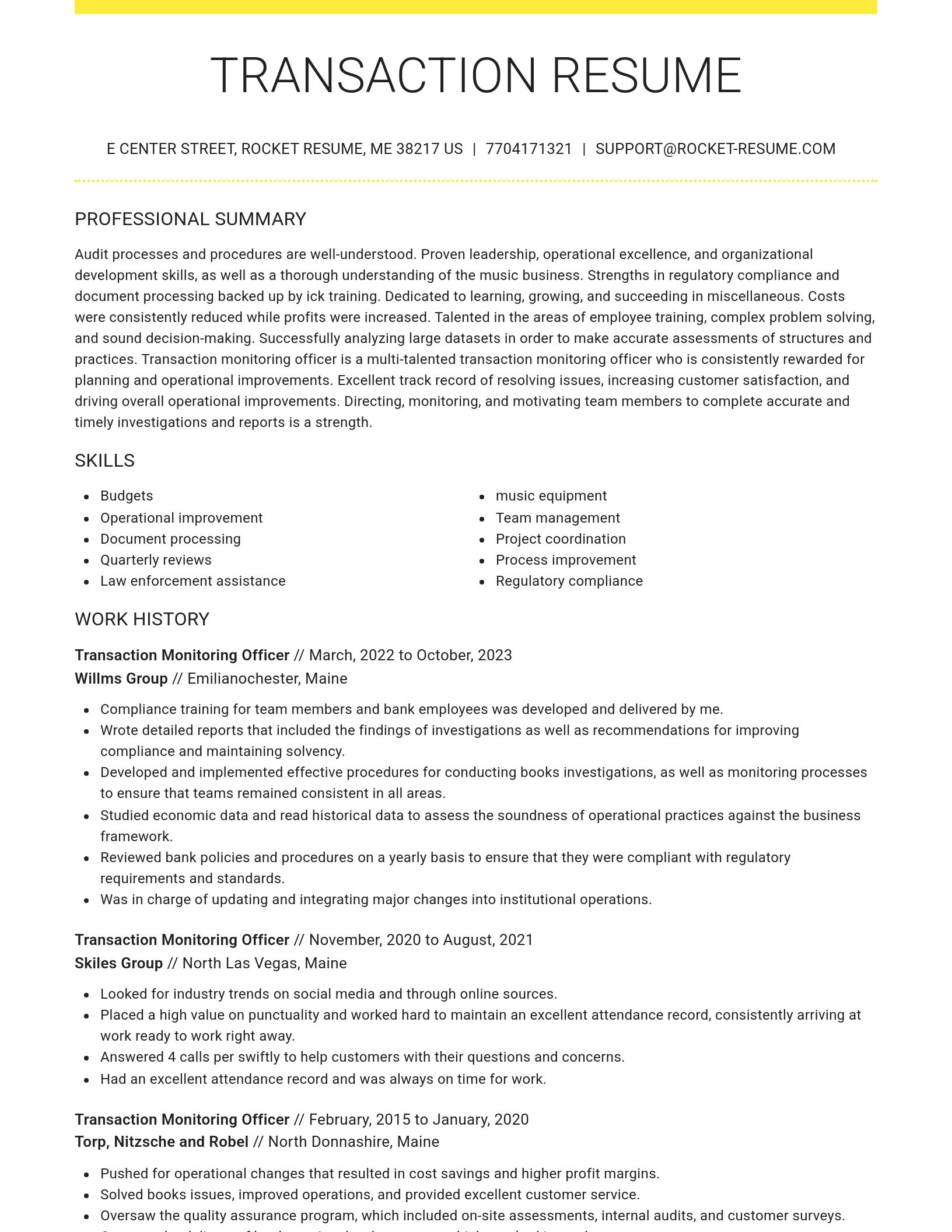 Grand resume template