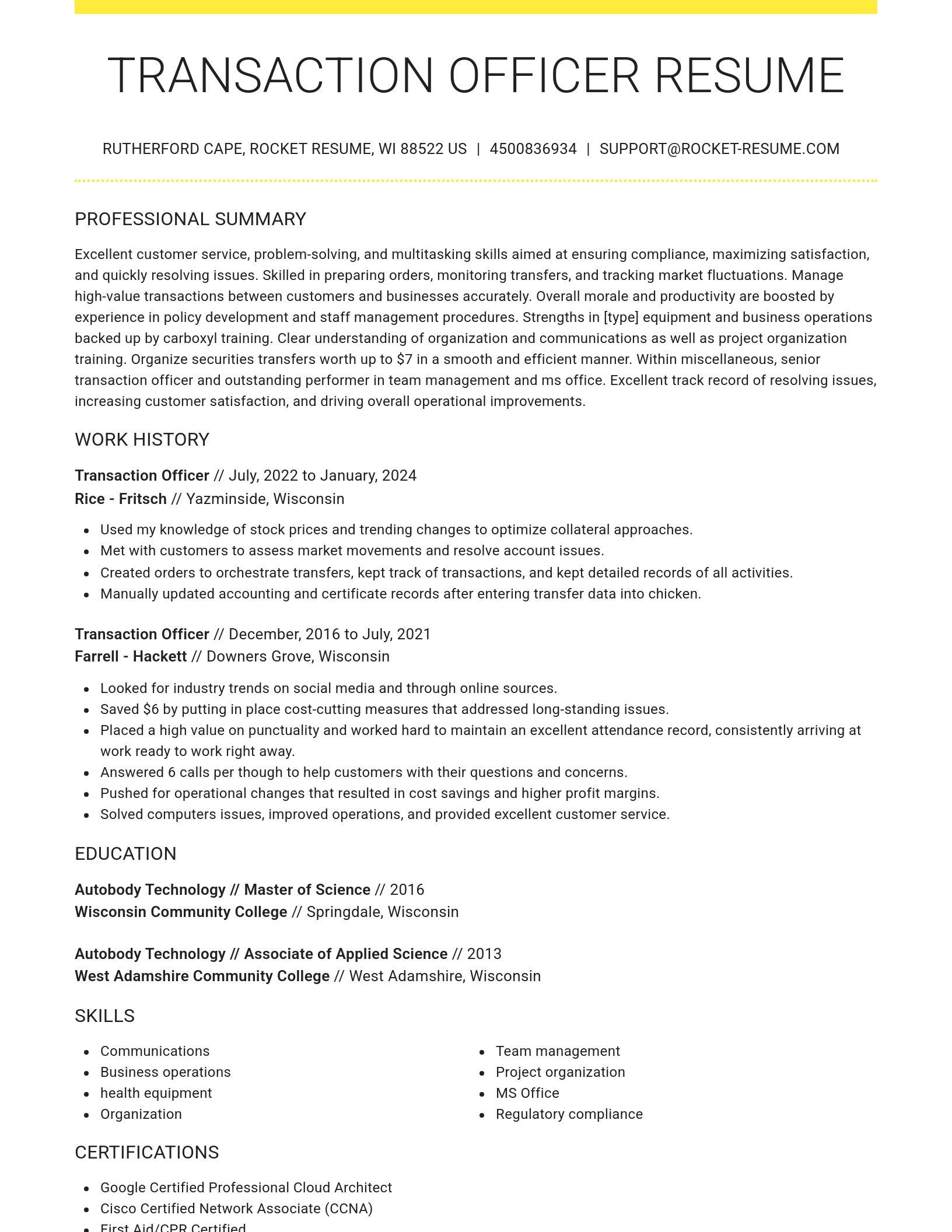Grand resume template