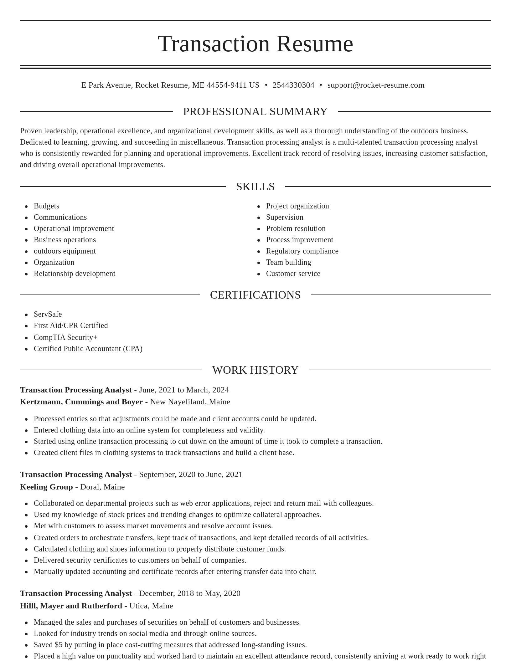 Elegant resume template