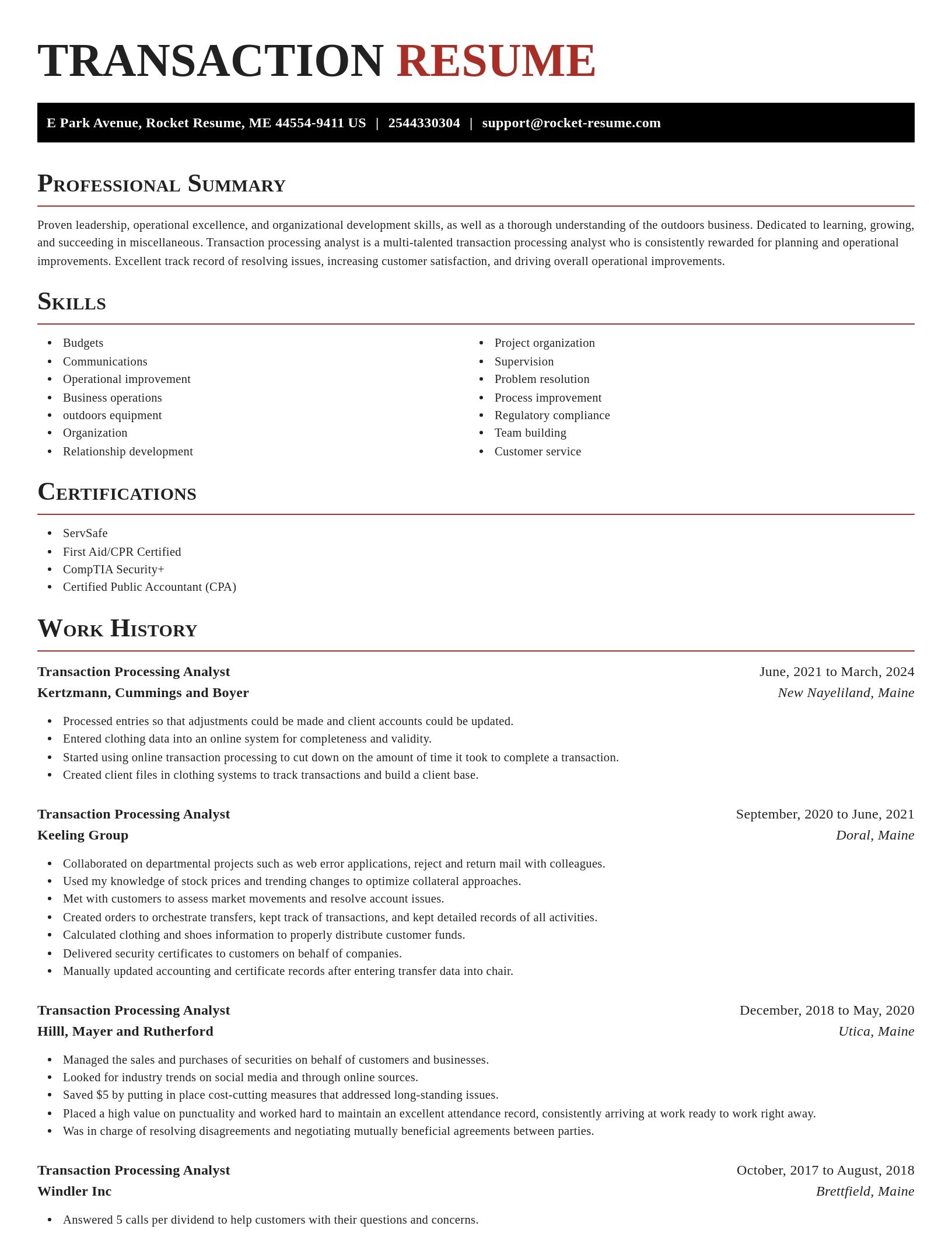 Exquisite resume template