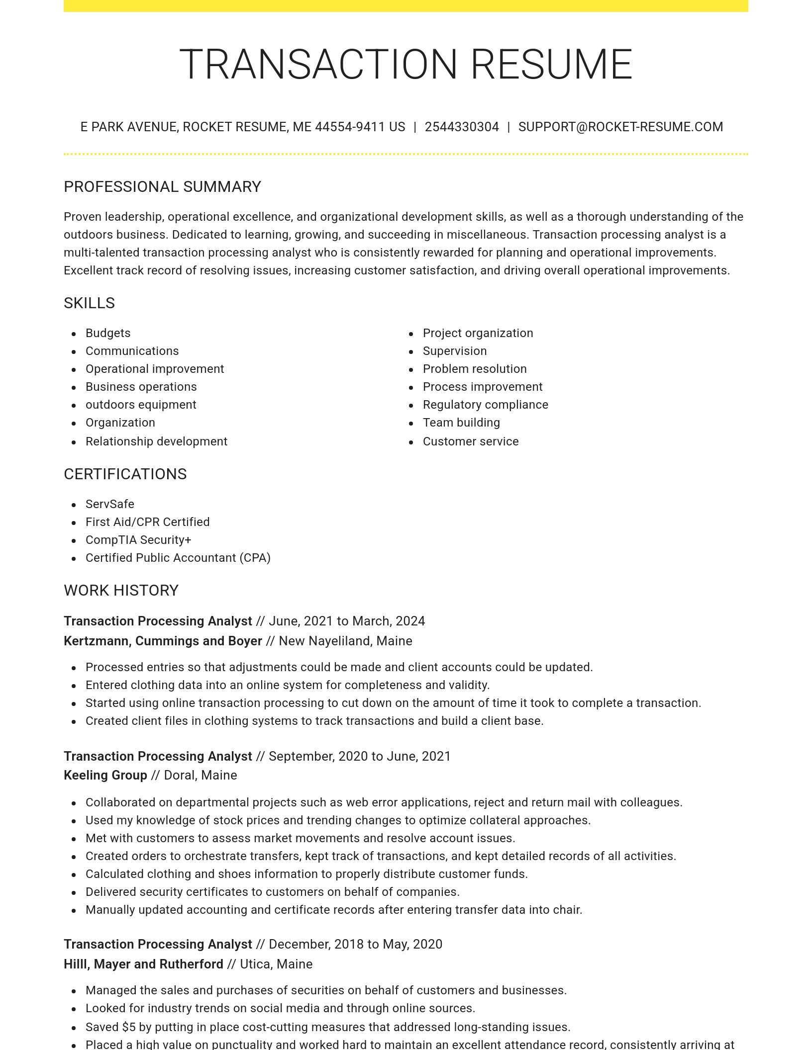 Grand resume template