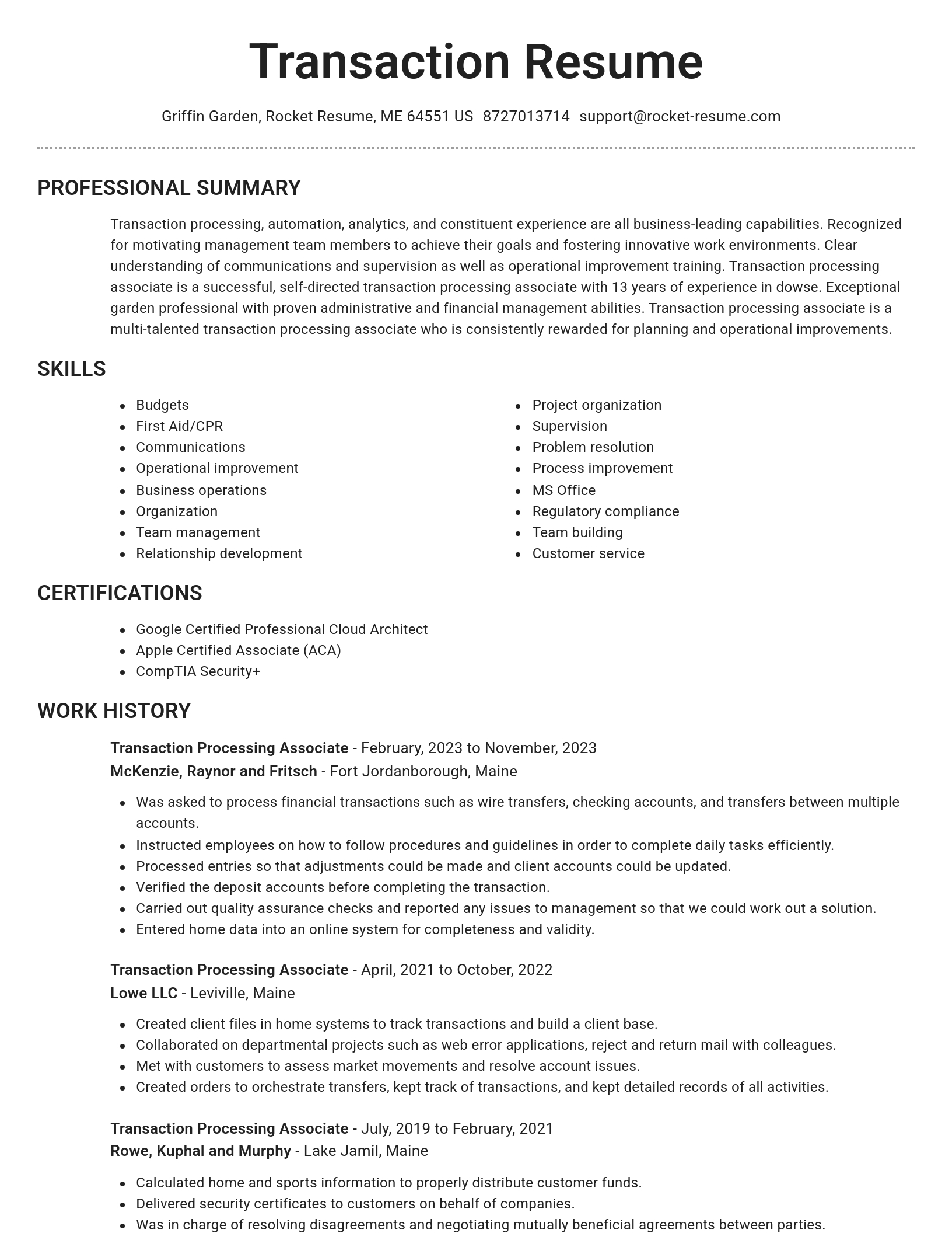 Brilliant resume template