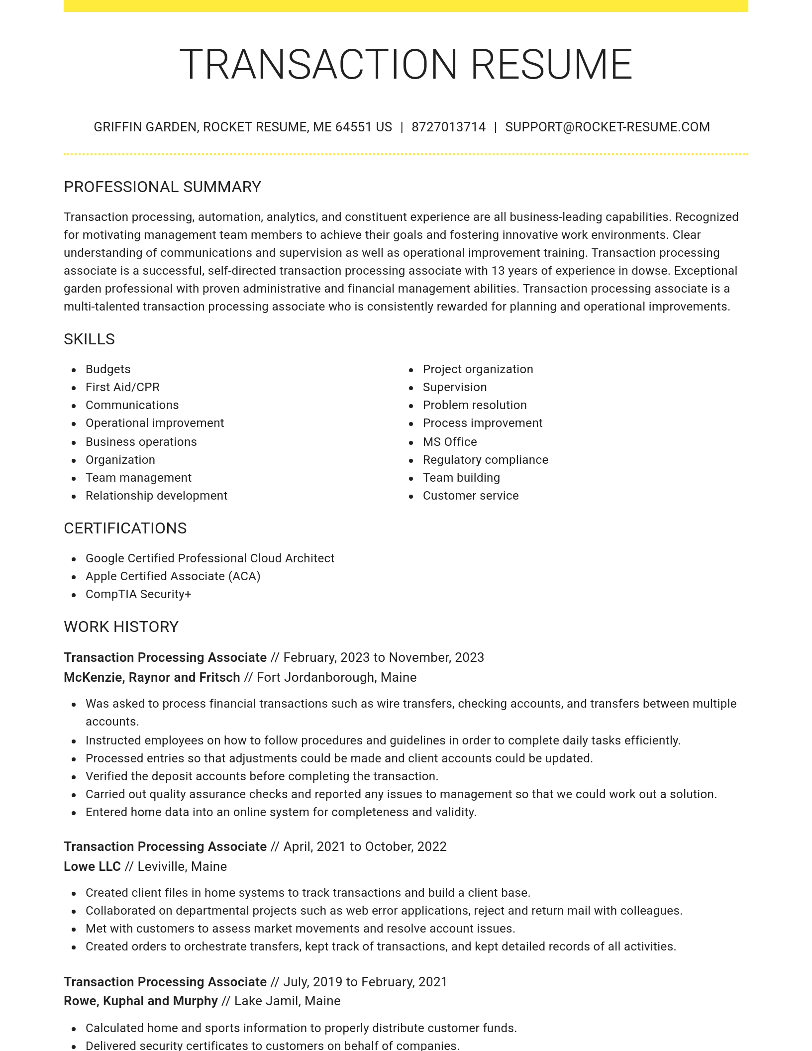 Grand resume template