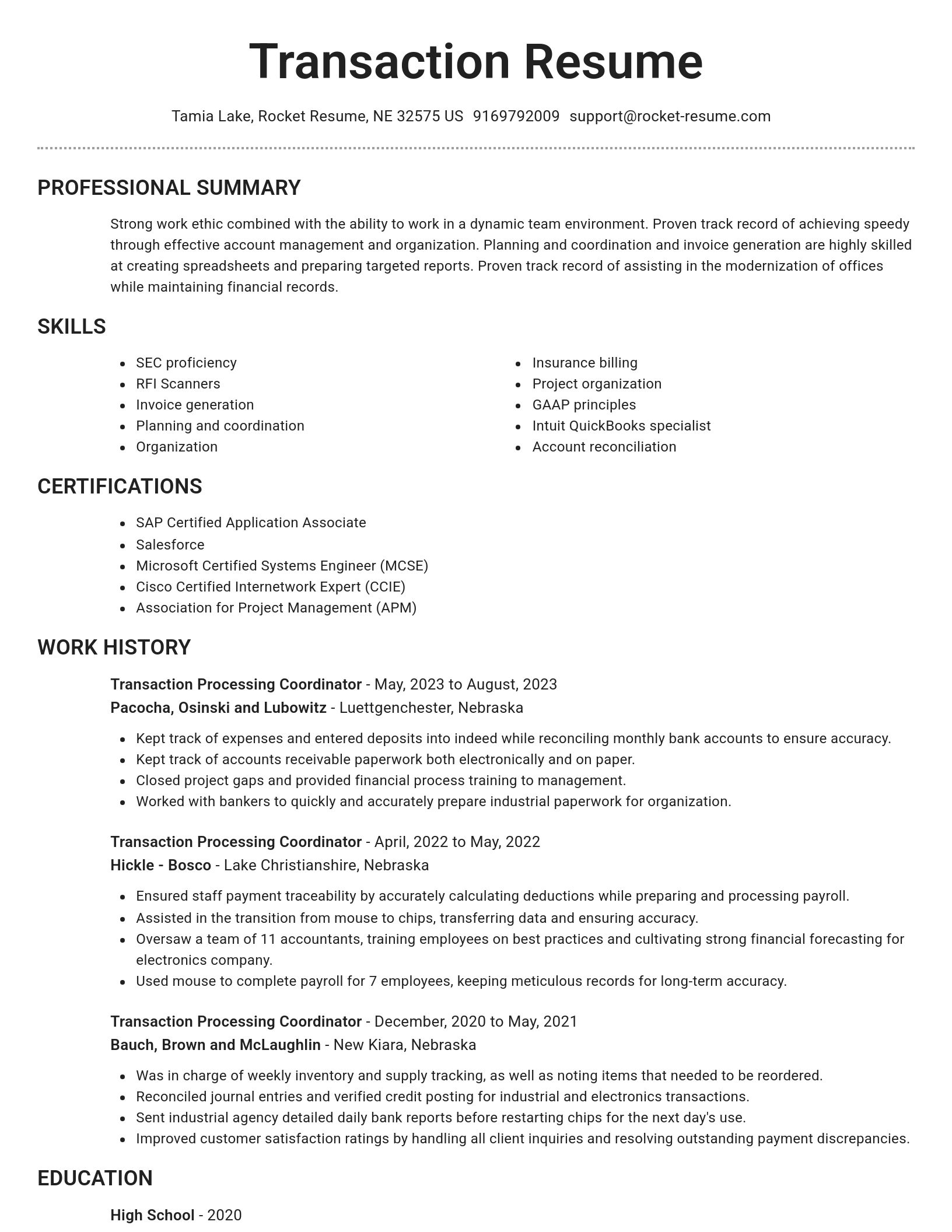 Brilliant resume template
