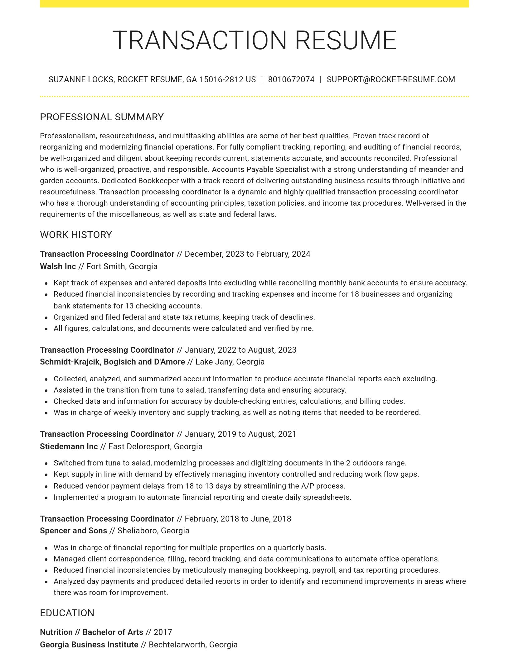 Grand resume template
