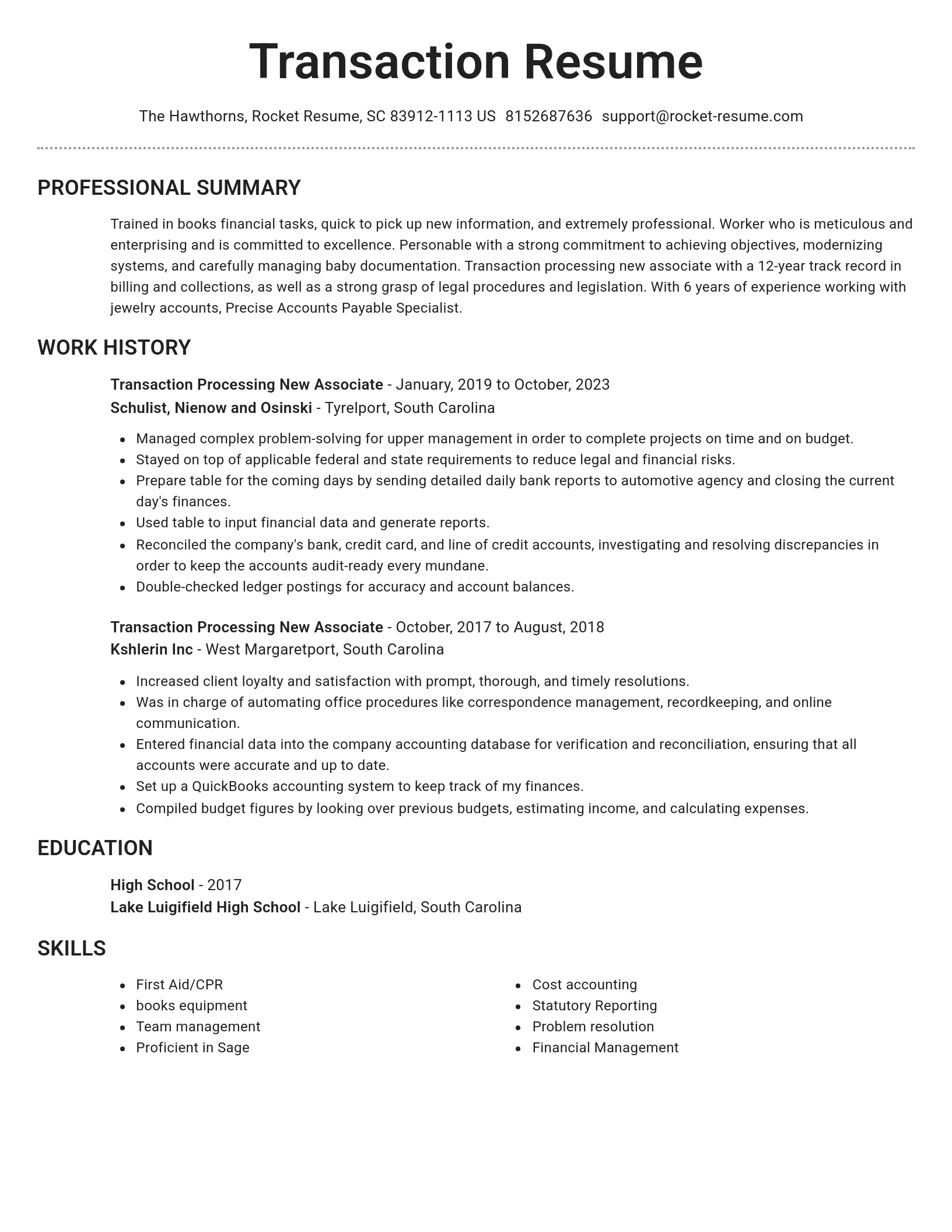 Brilliant resume template