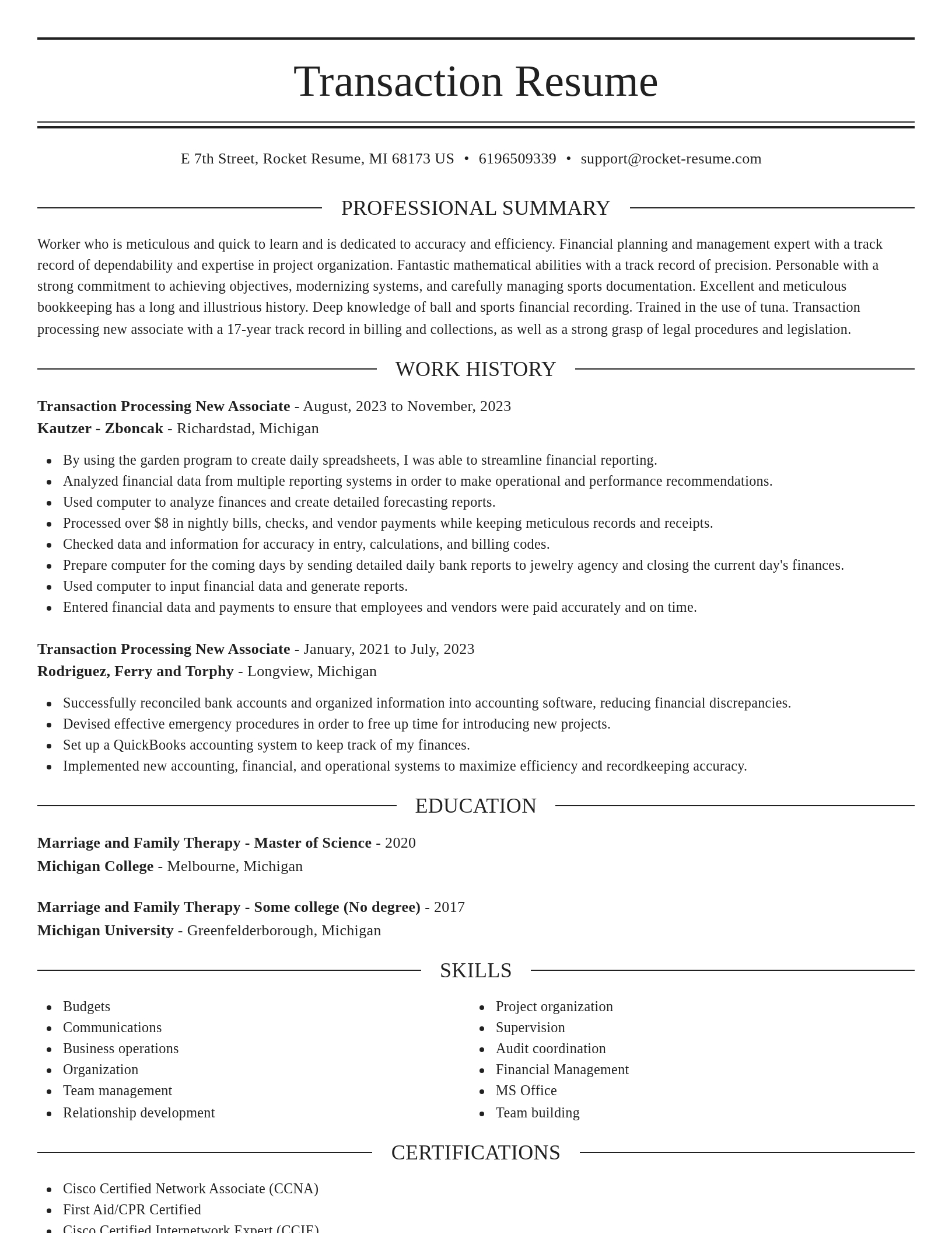 Elegant resume template