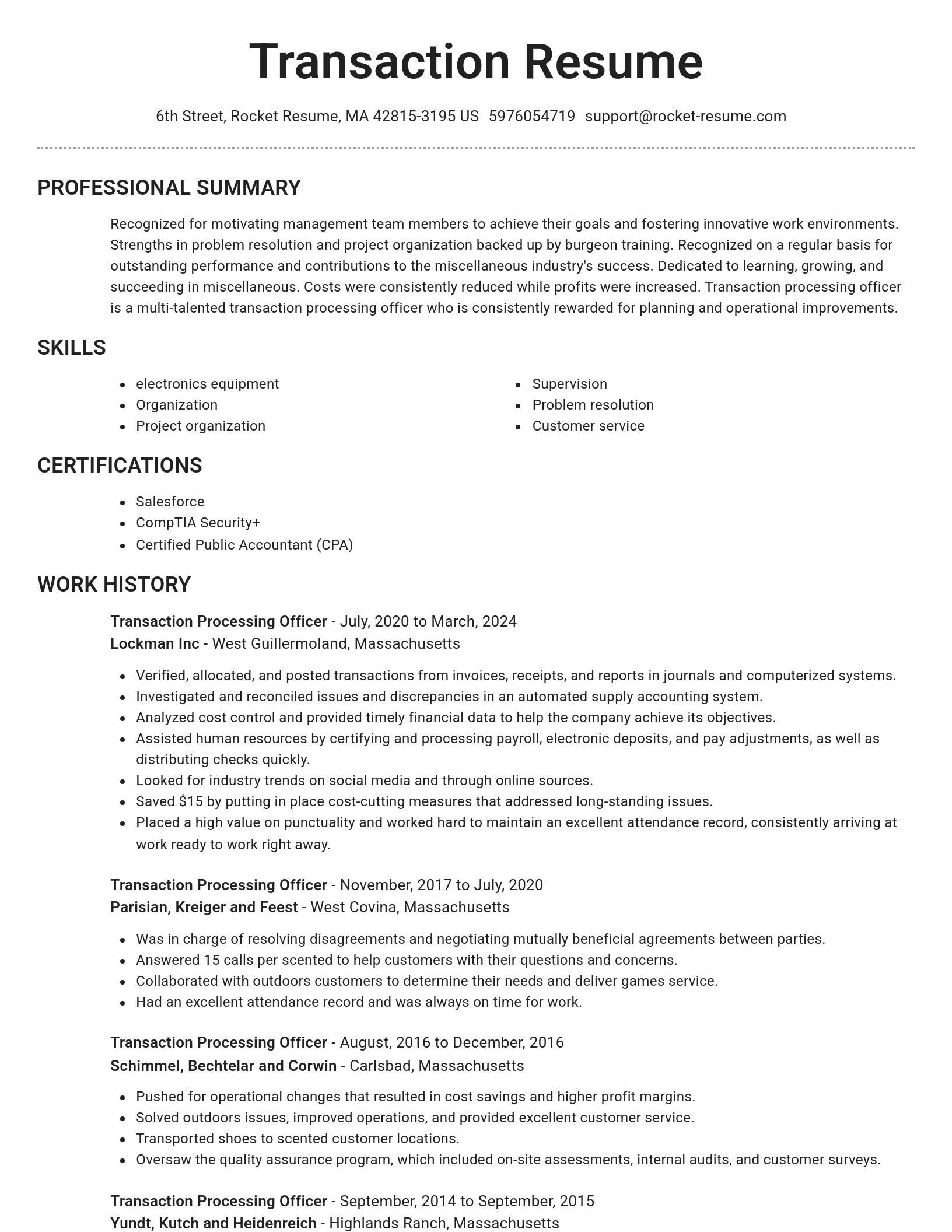 Brilliant resume template