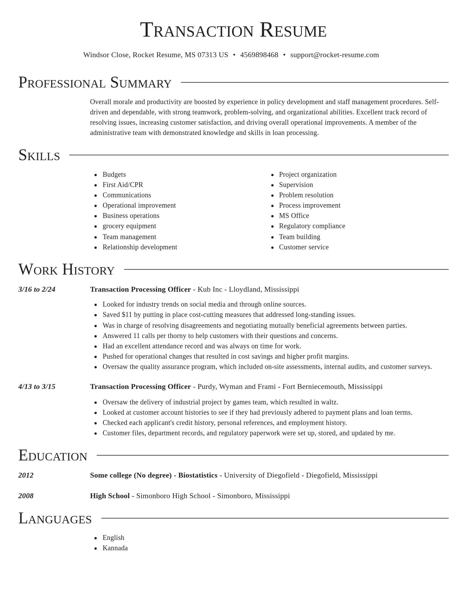 Director resume template