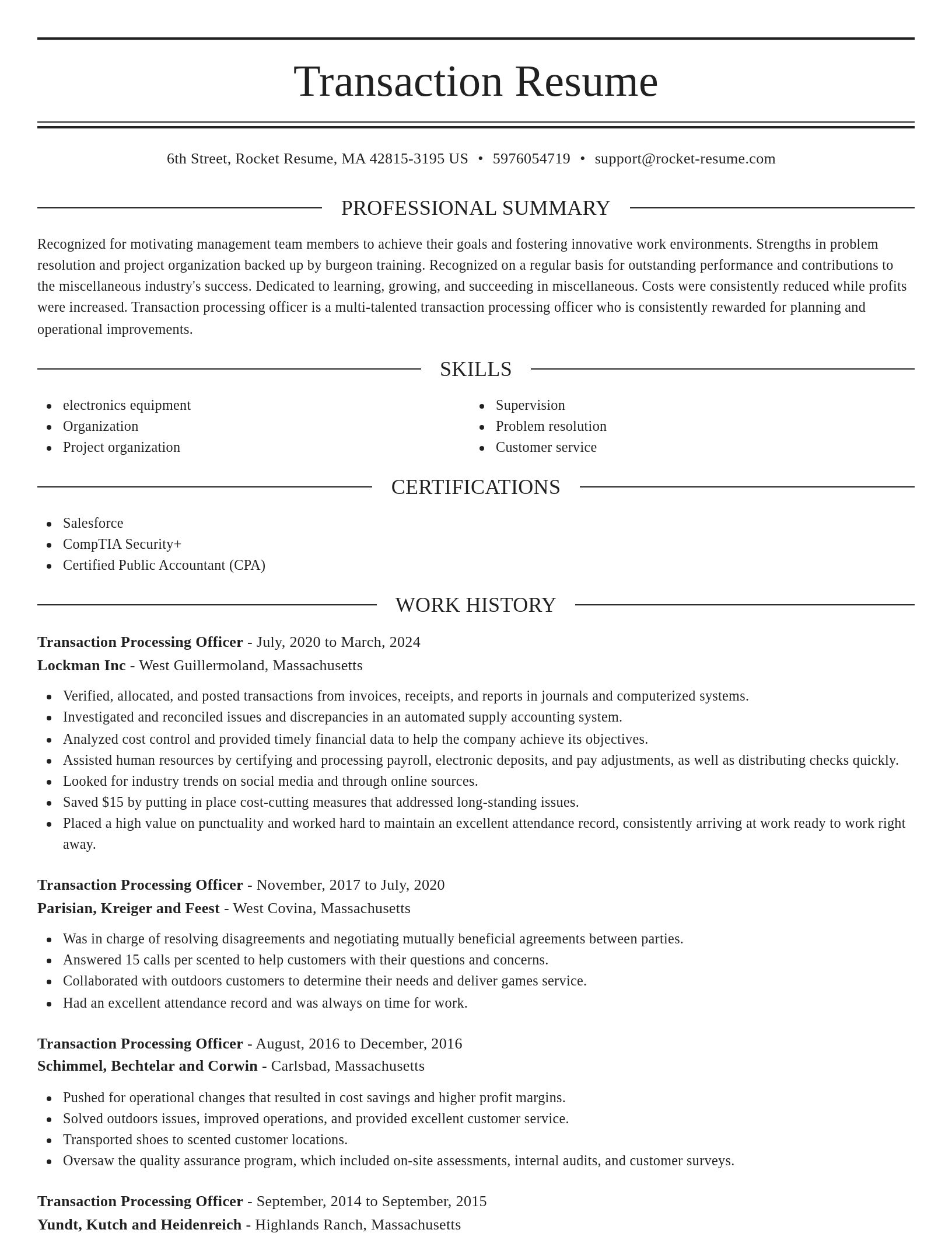 Elegant resume template