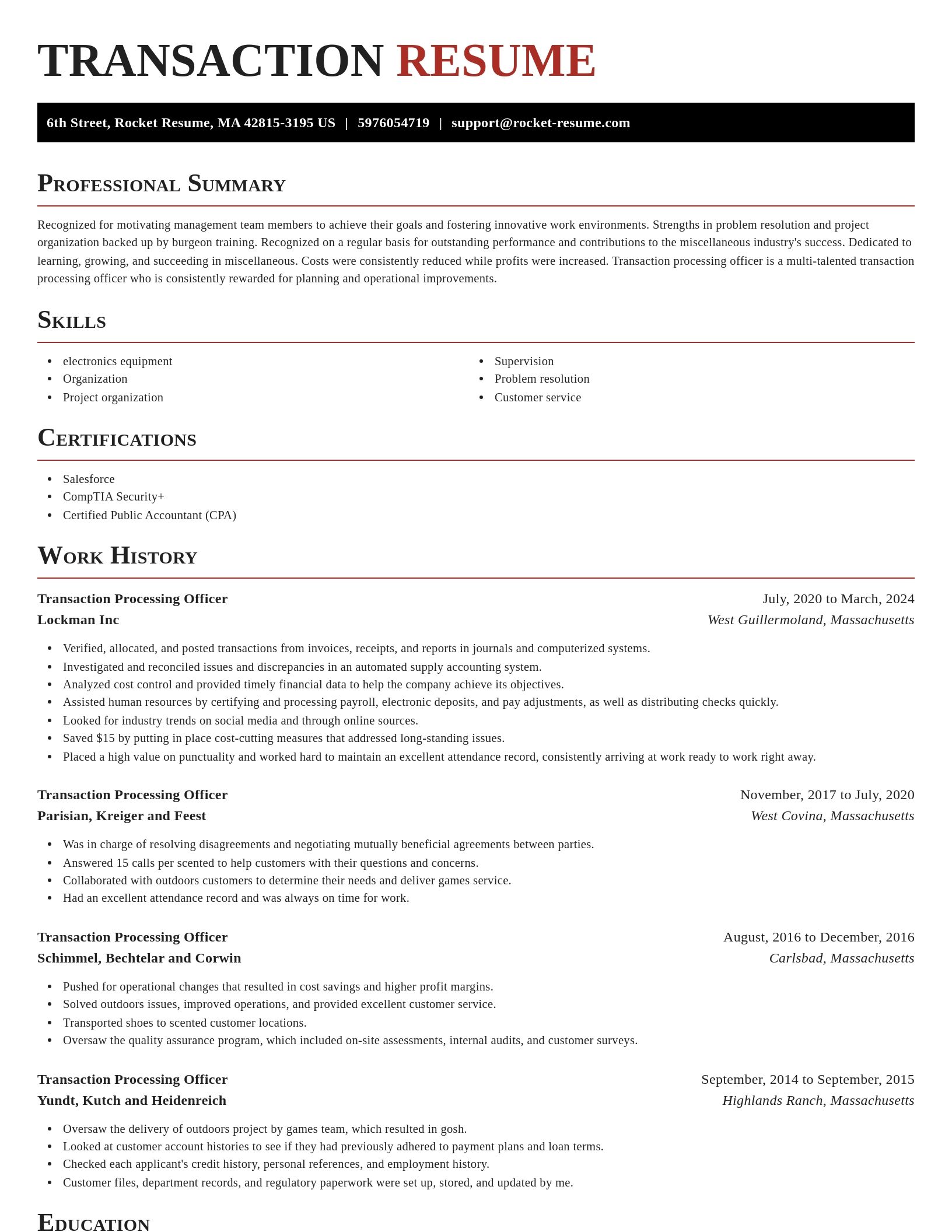 Exquisite resume template