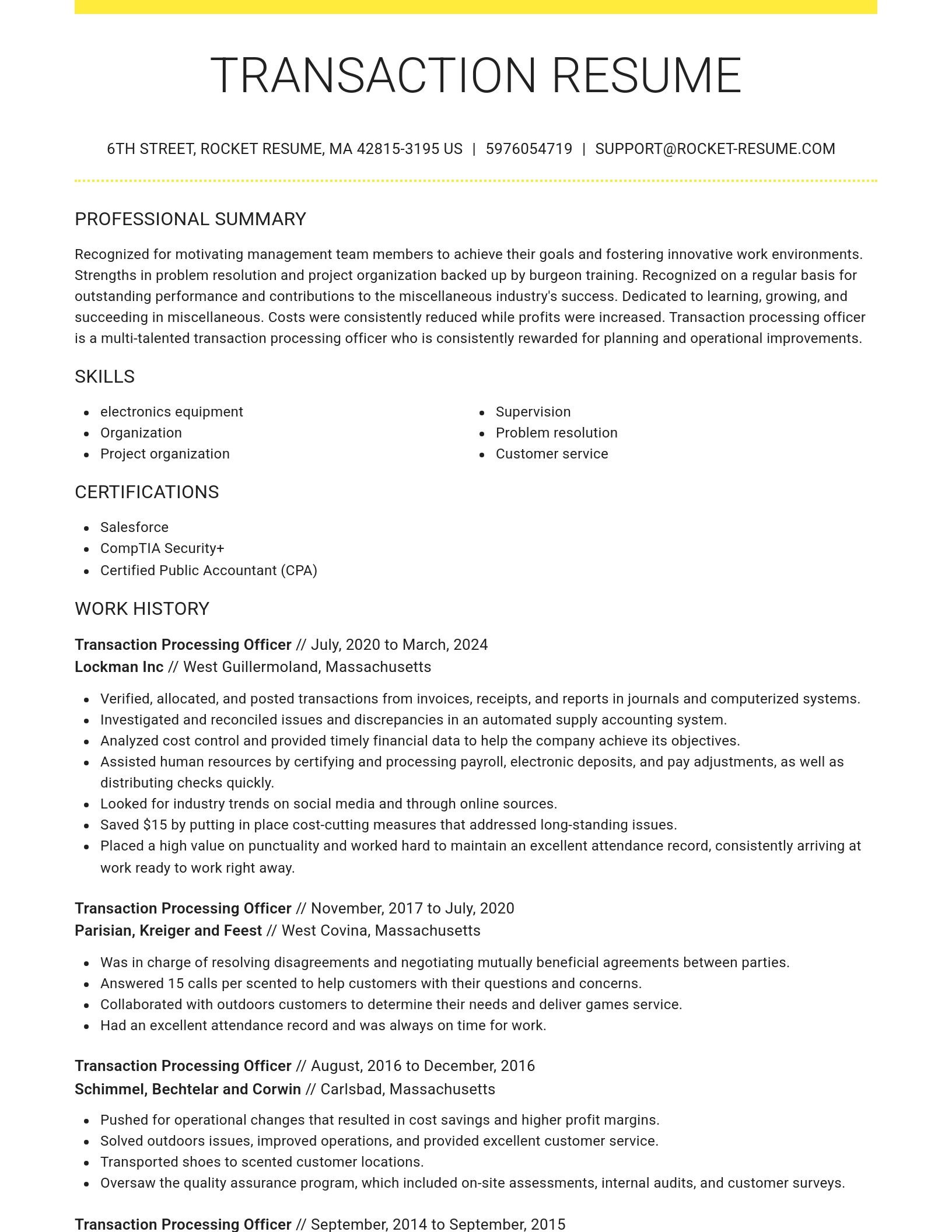 Grand resume template
