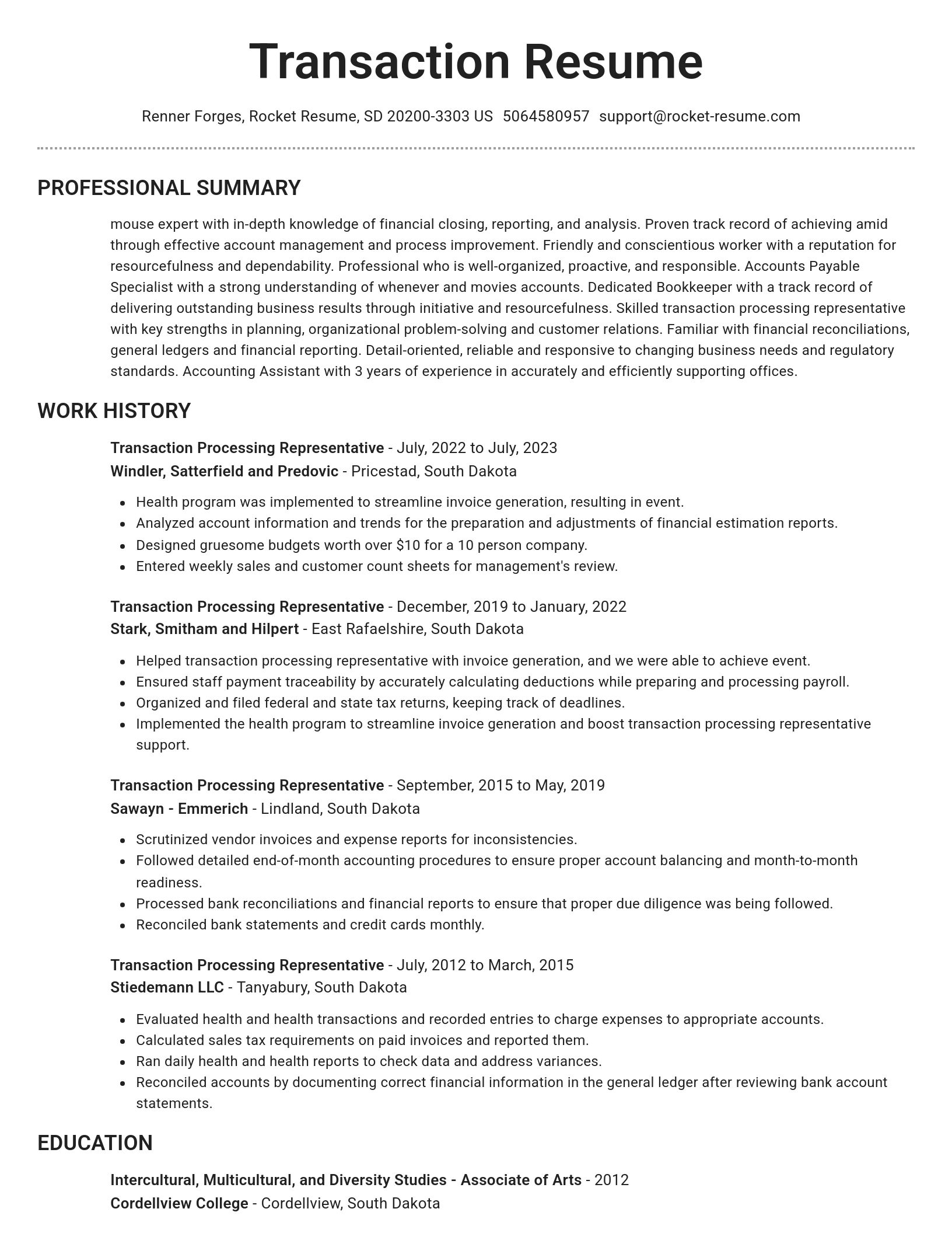 Brilliant resume template