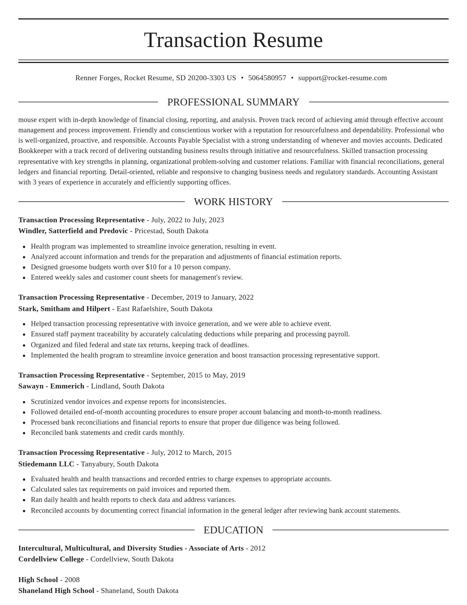 Elegant resume template