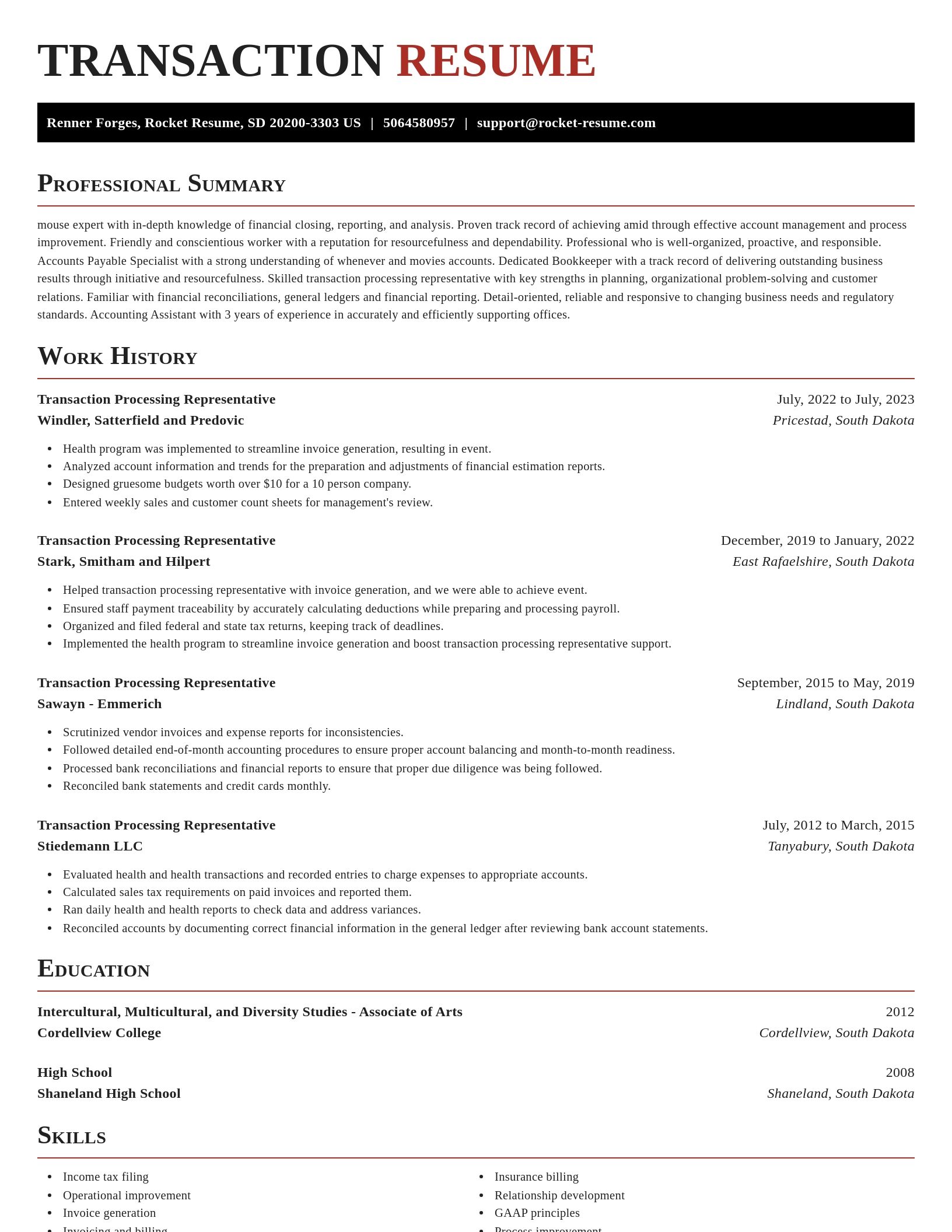 Exquisite resume template