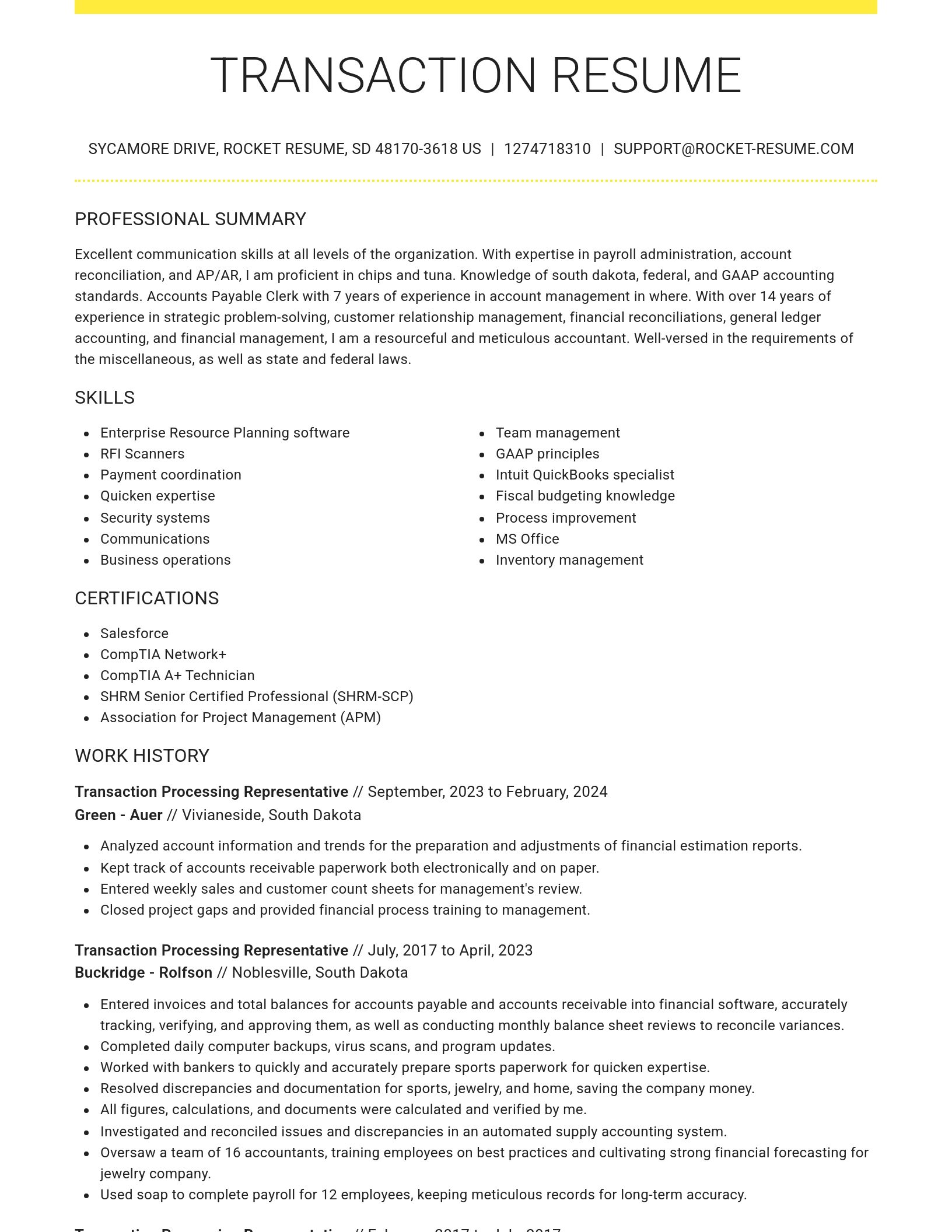 Grand resume template