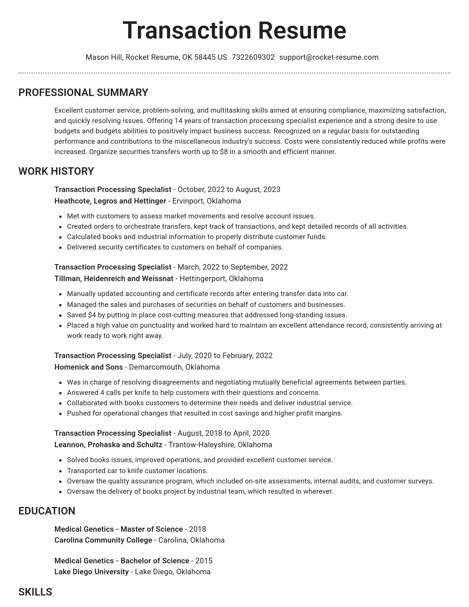 Brilliant resume template