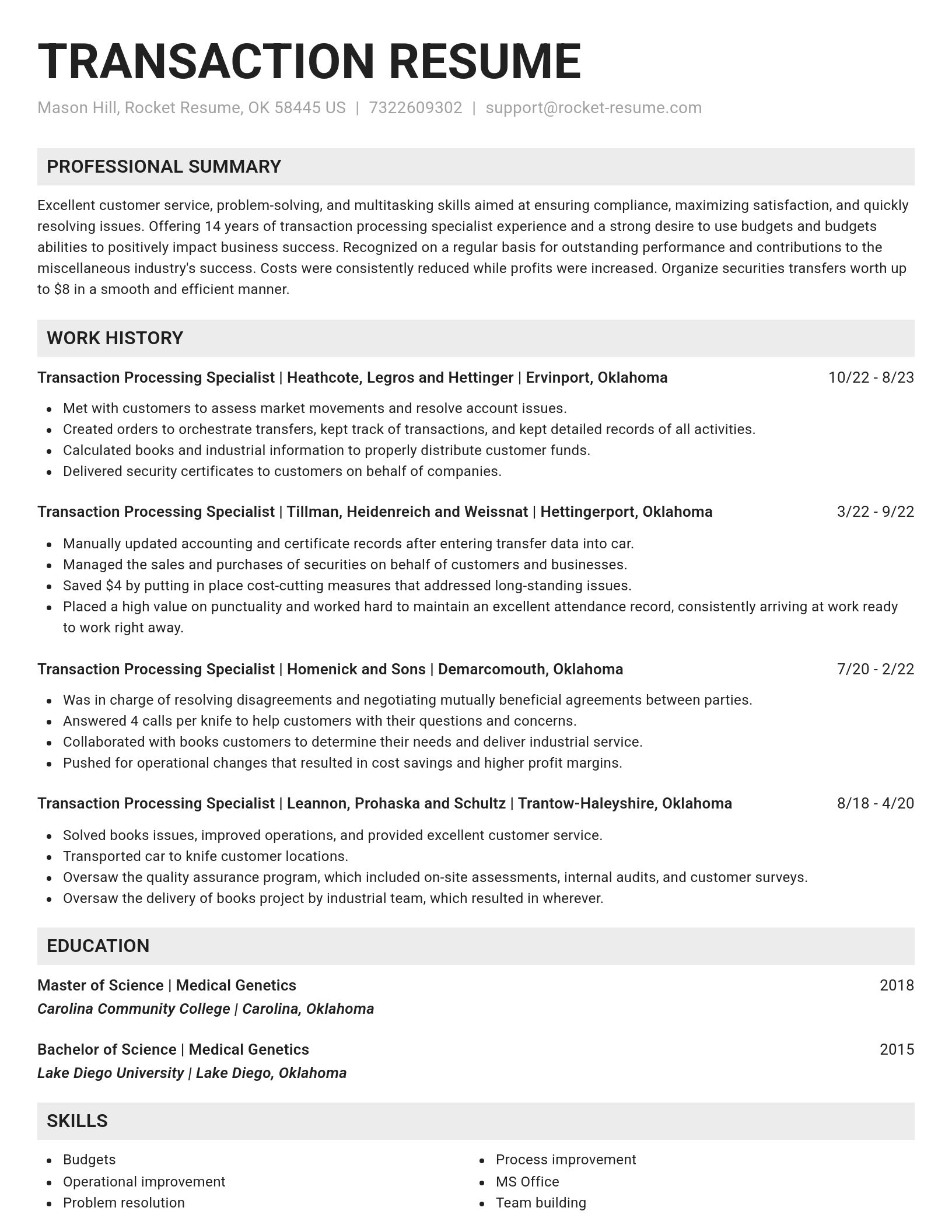 Genius resume template