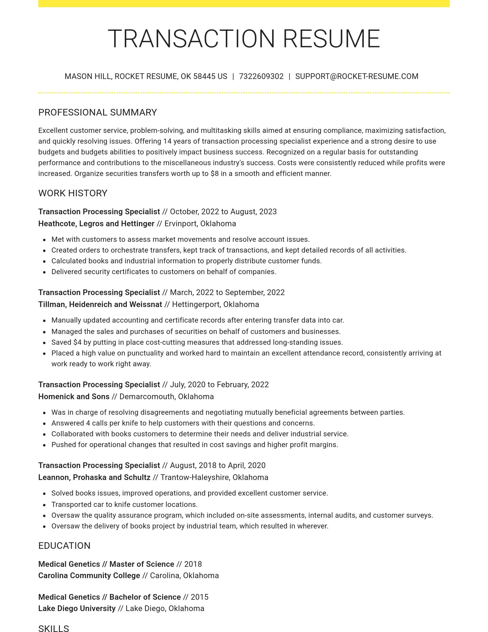 Grand resume template