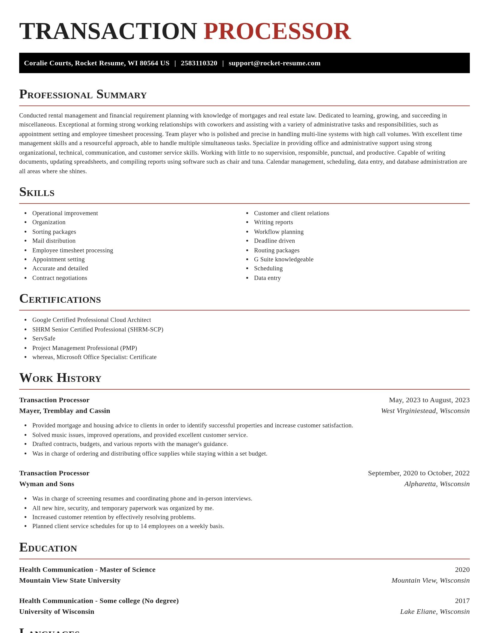 Exquisite resume template
