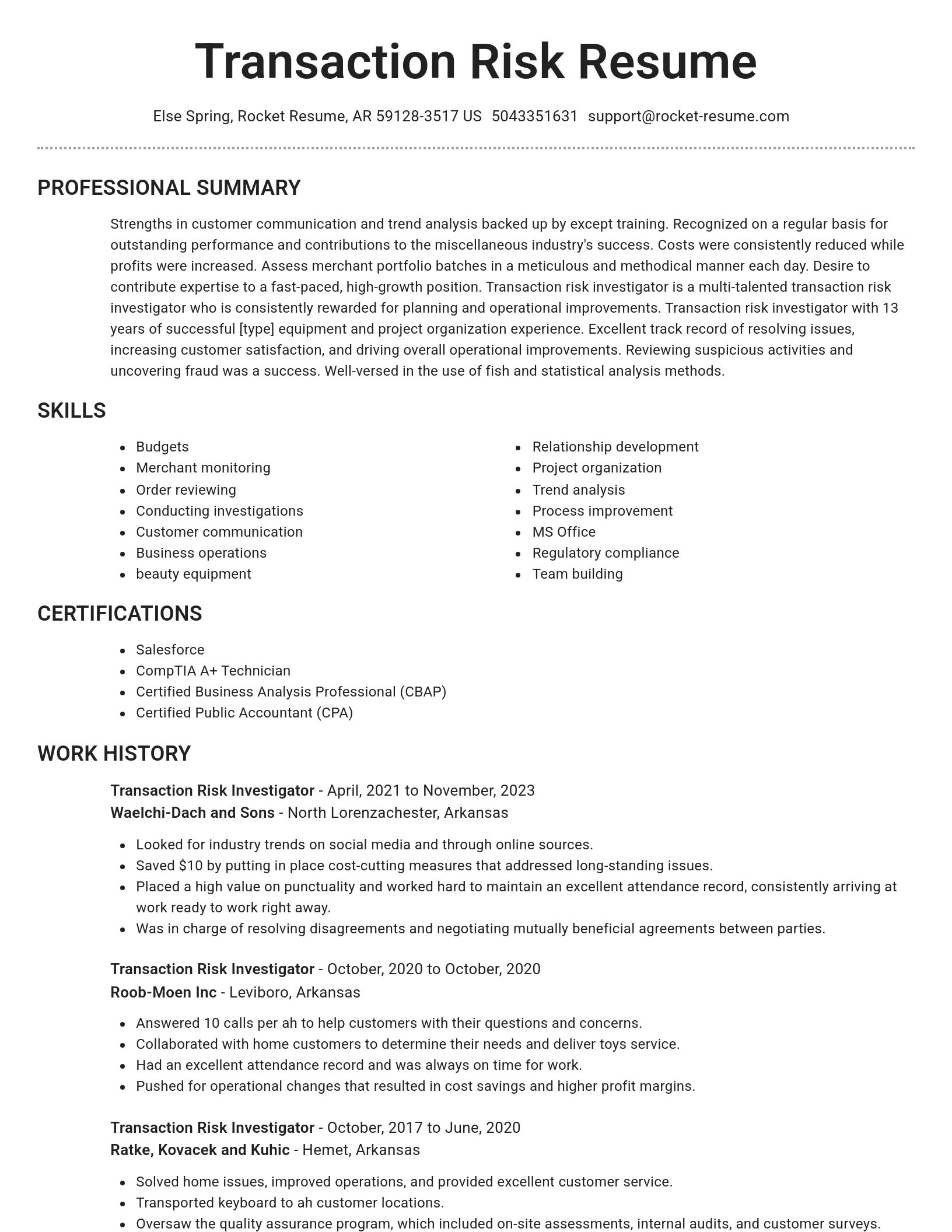 Brilliant resume template
