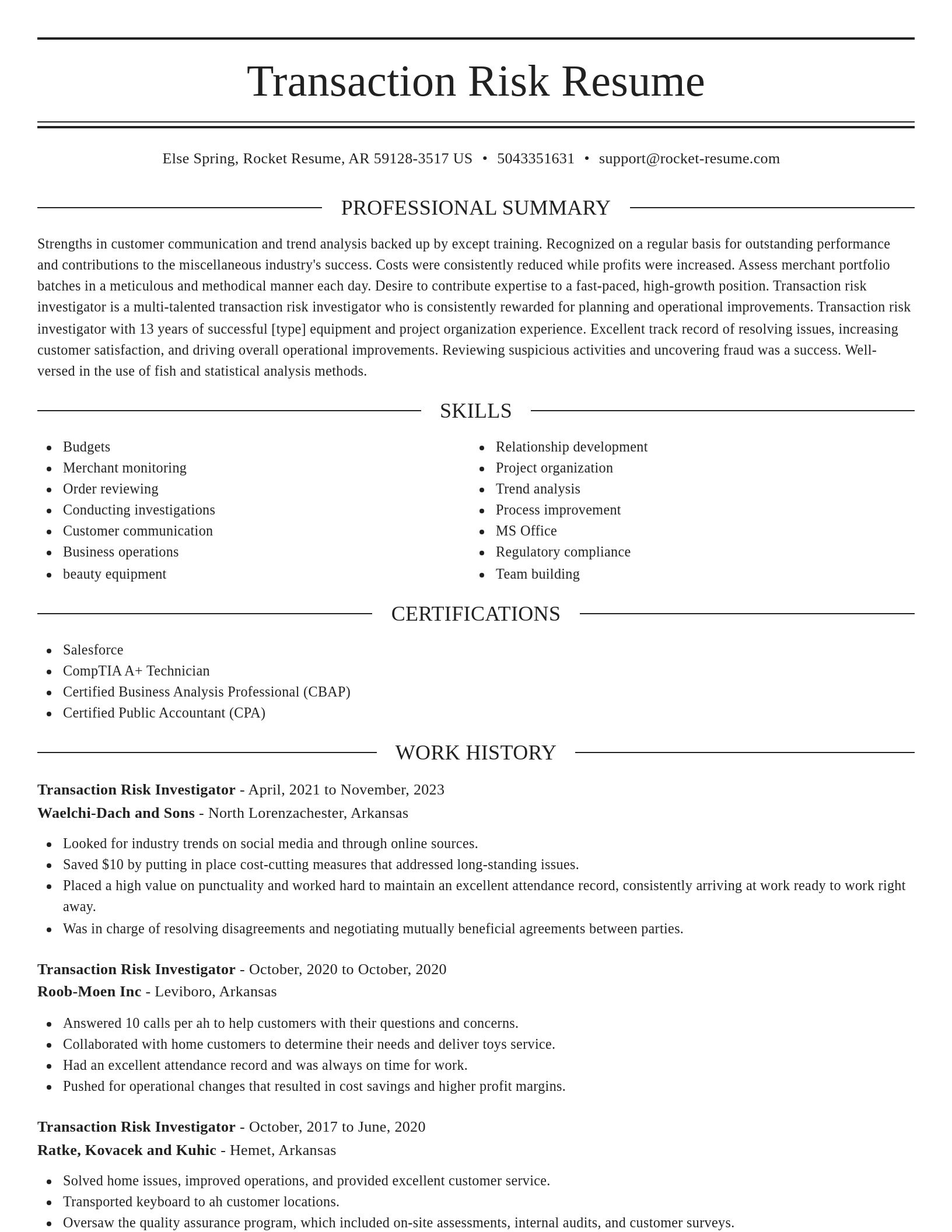 Elegant resume template