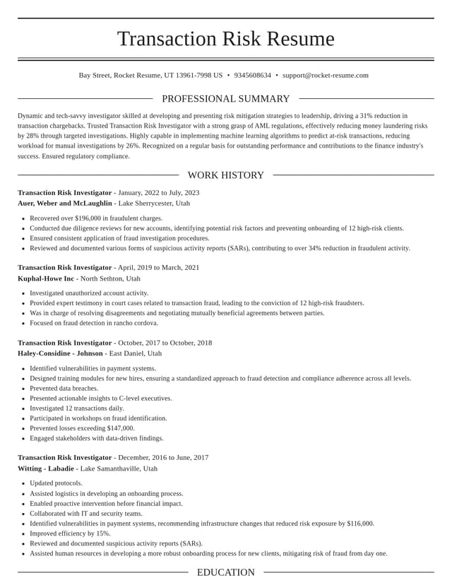 Elegant resume template