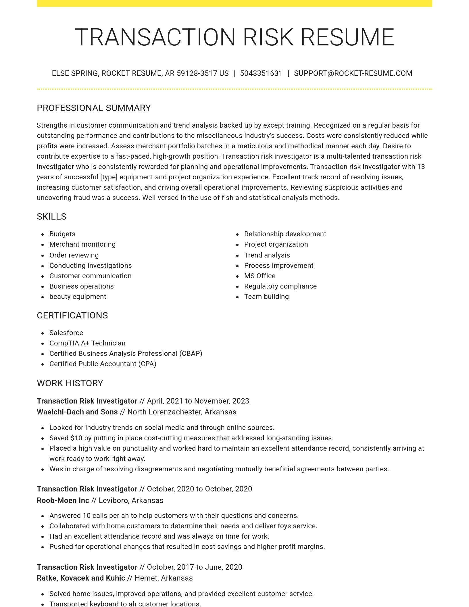 Grand resume template