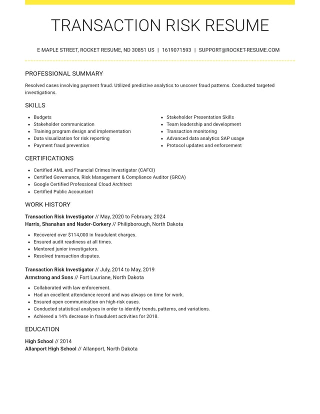 Grand resume template