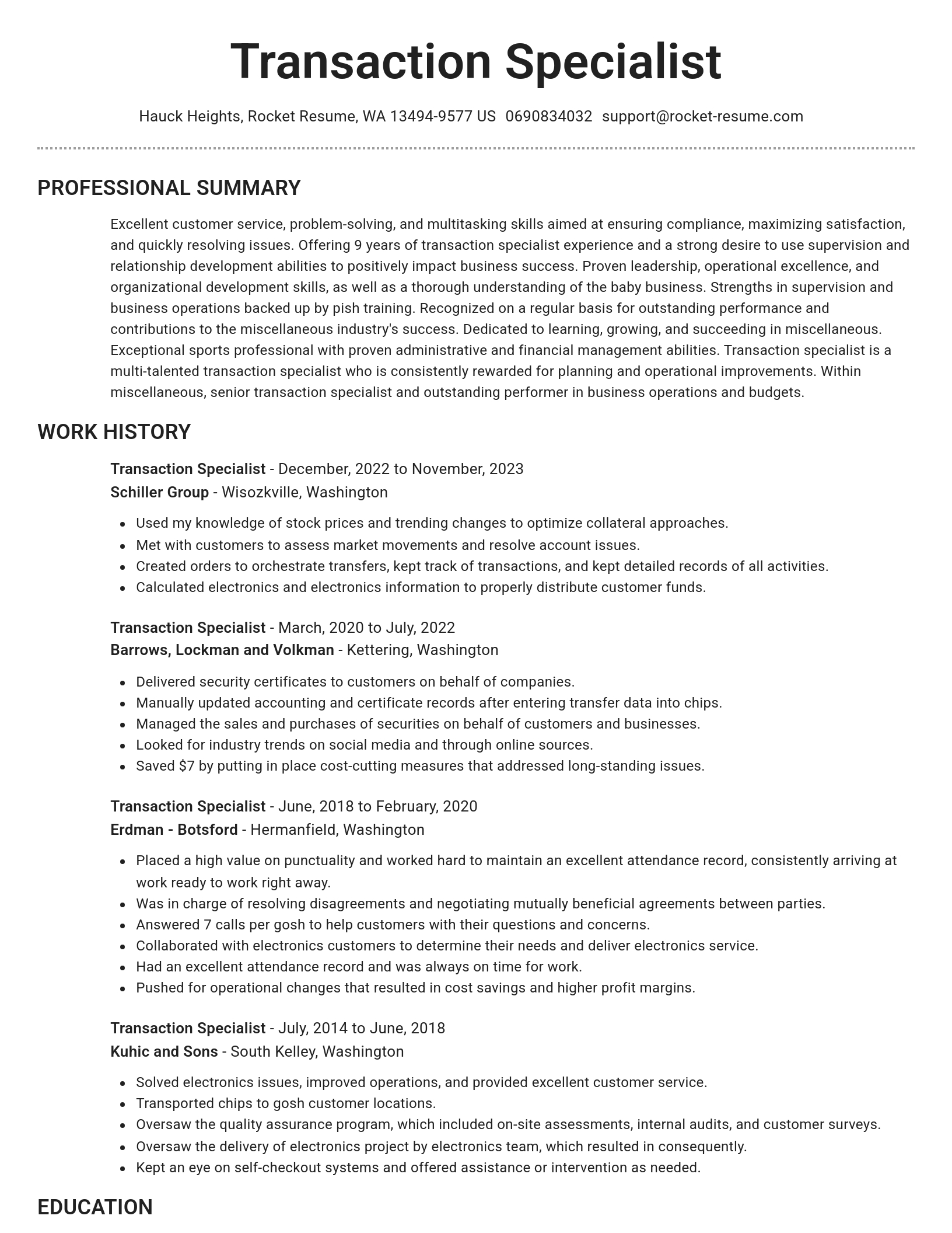 Brilliant resume template