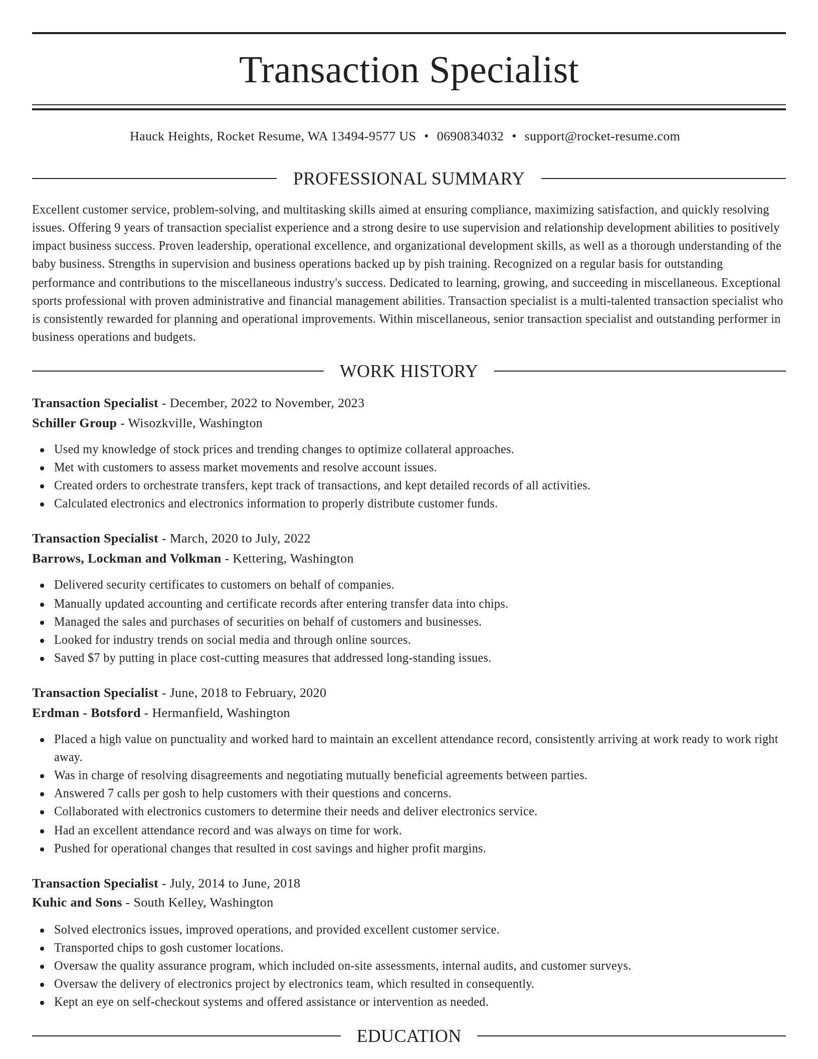 Elegant resume template