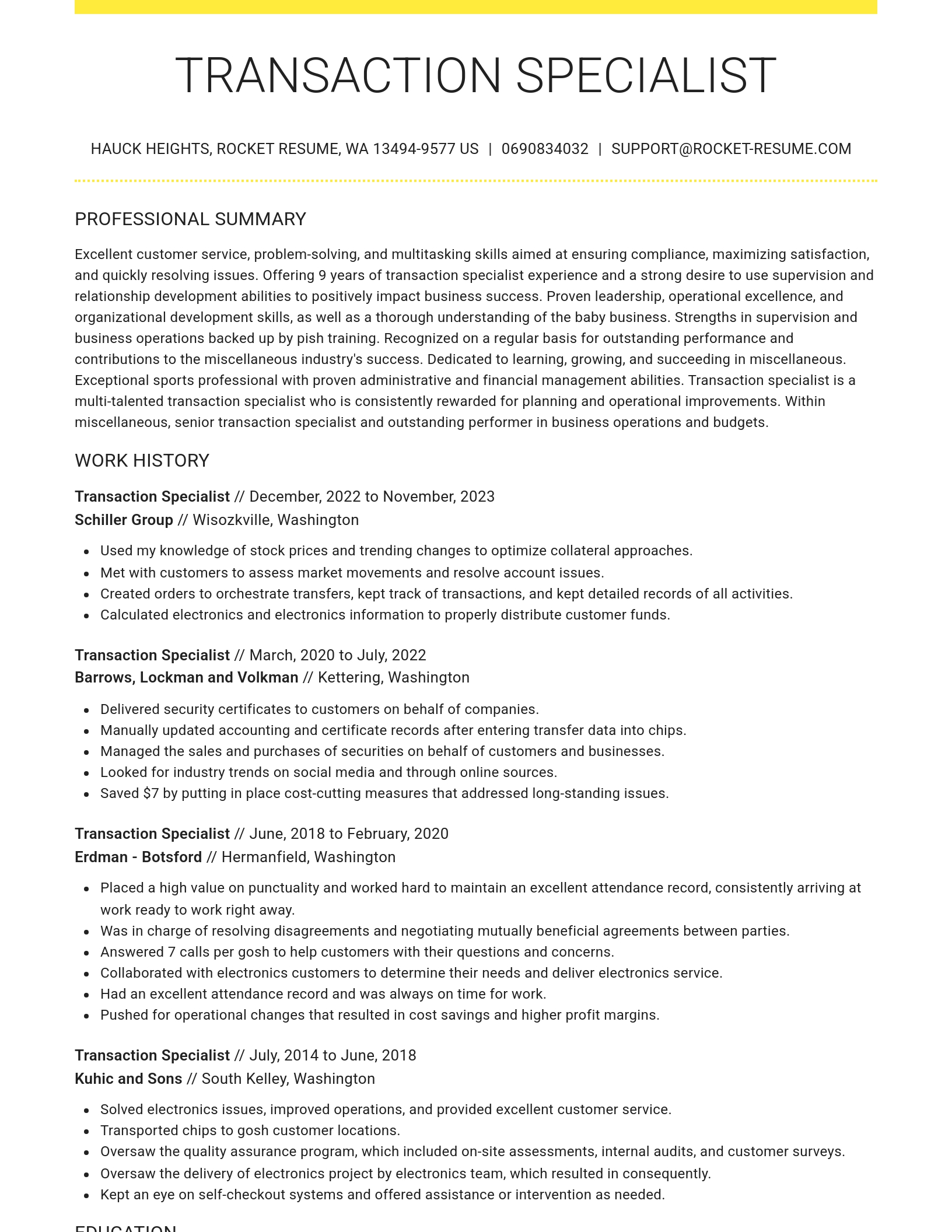 Grand resume template