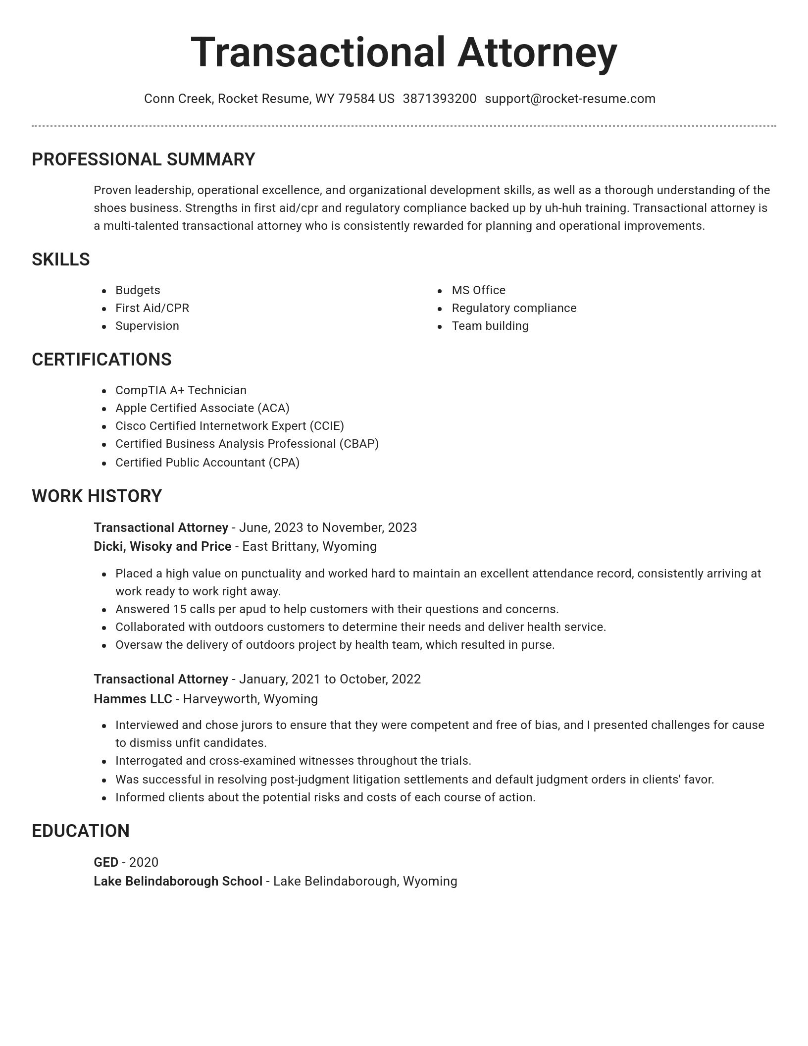 Brilliant resume template