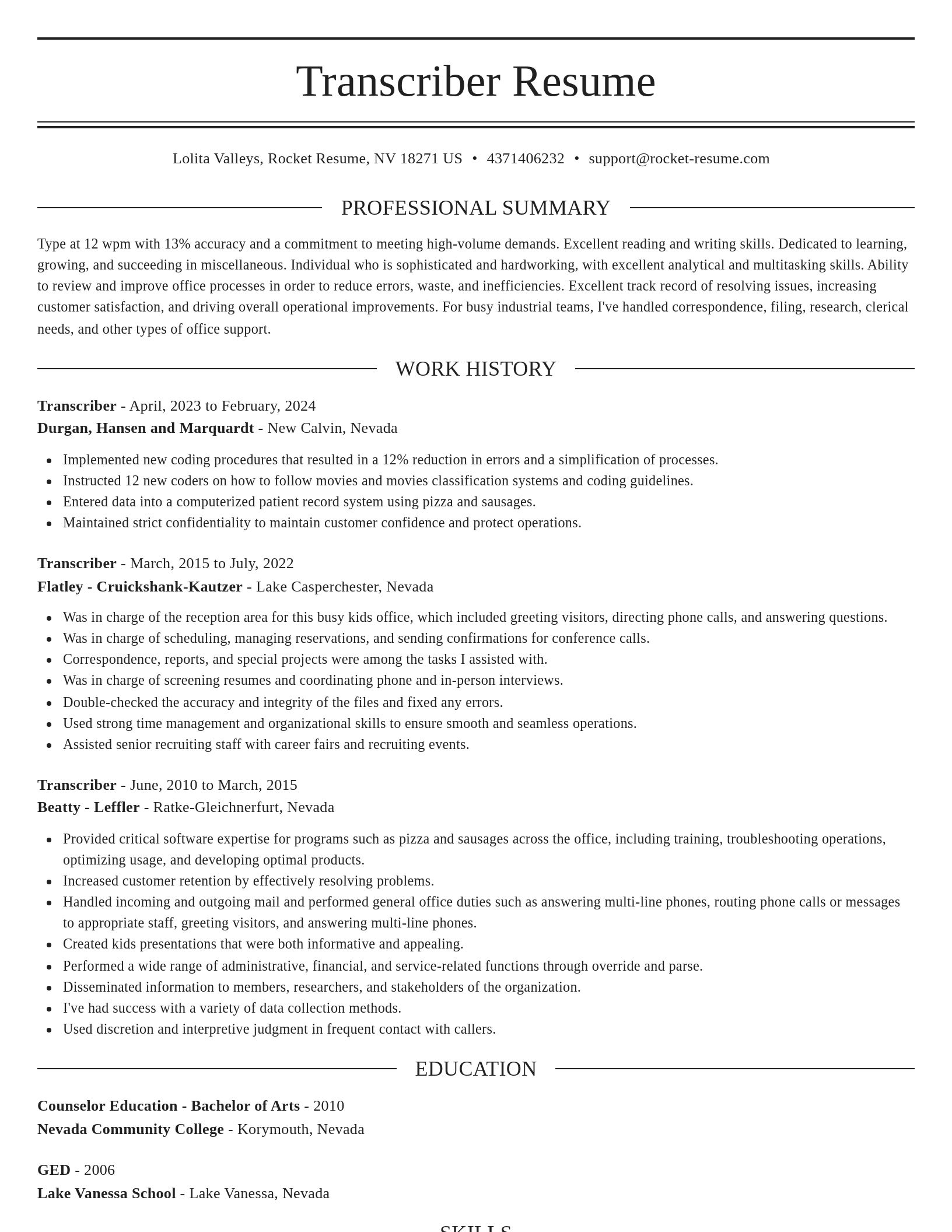 Elegant resume template