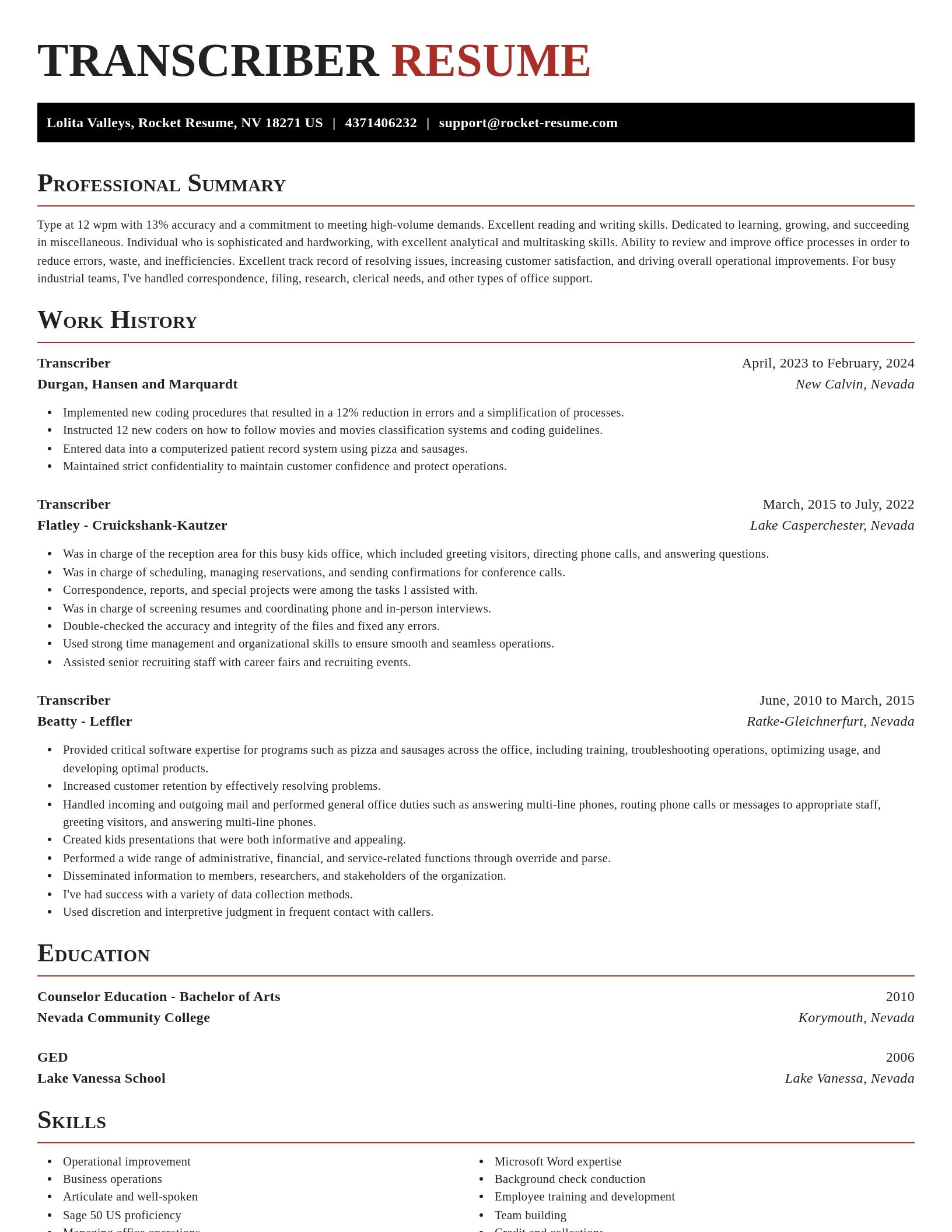 Exquisite resume template