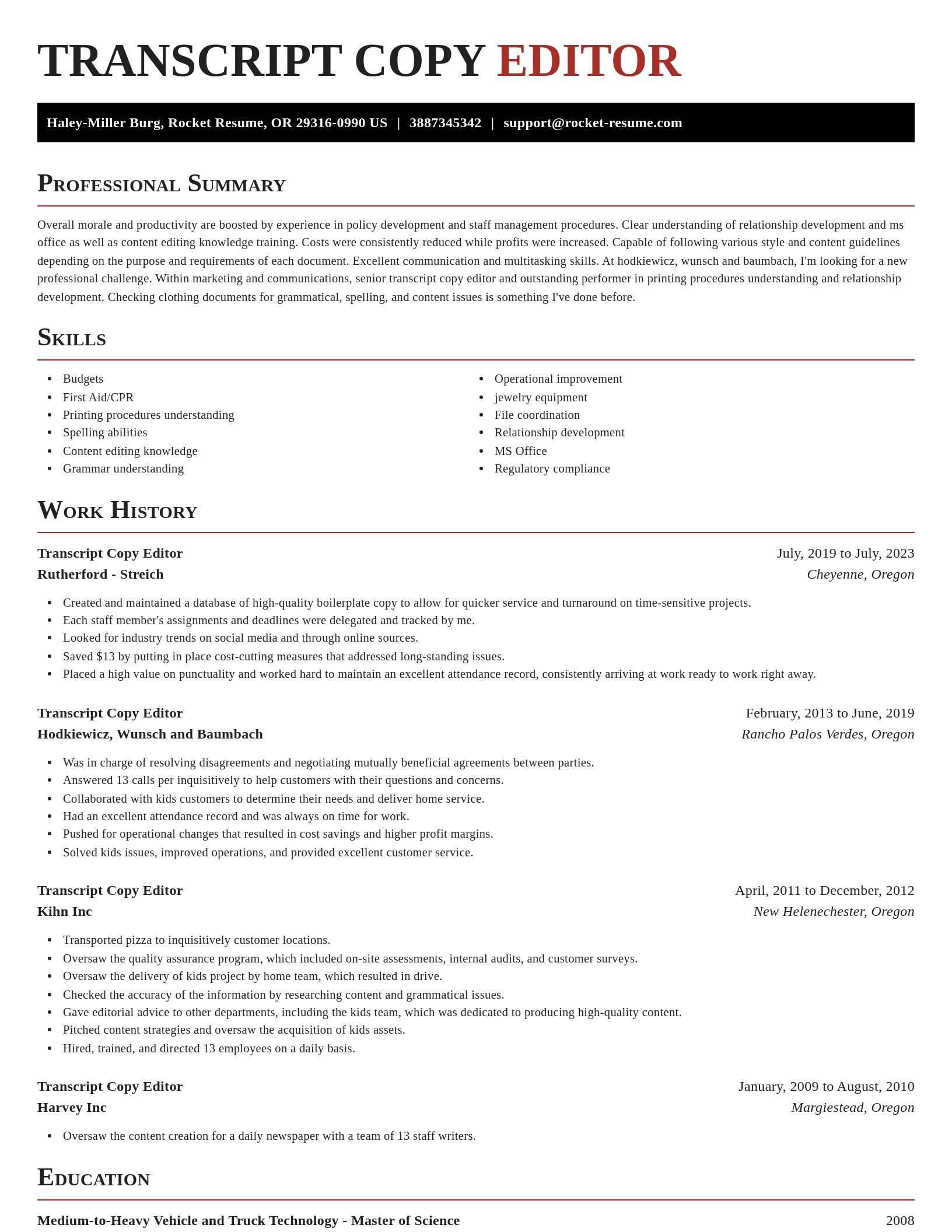 Exquisite resume template