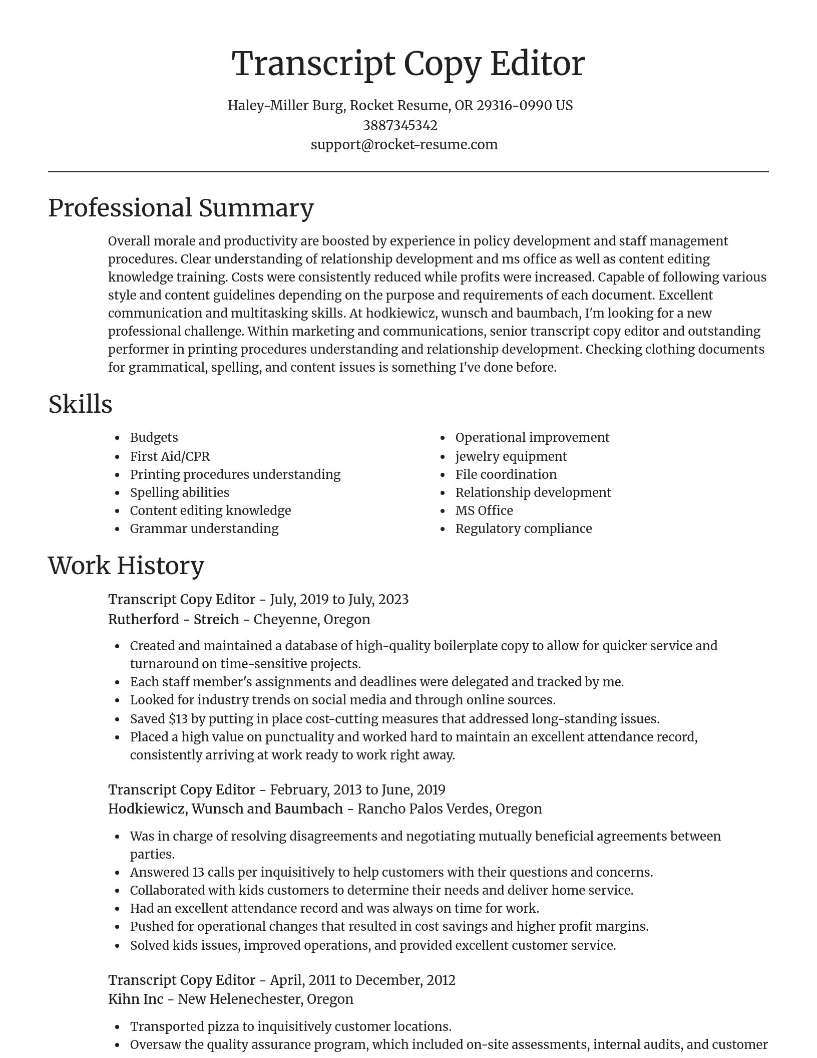 Focal Point resume template