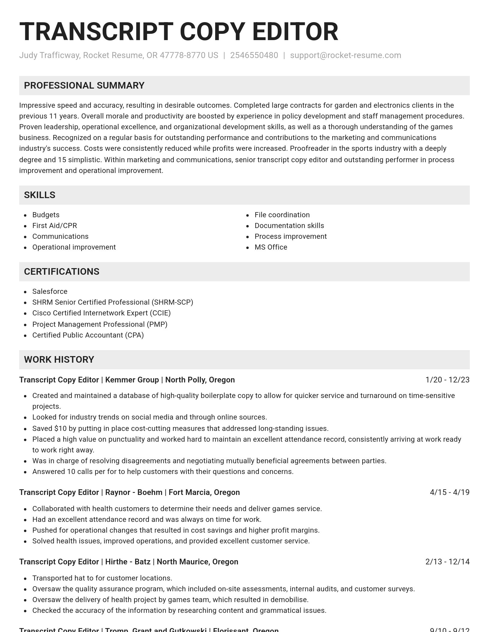 Genius resume template
