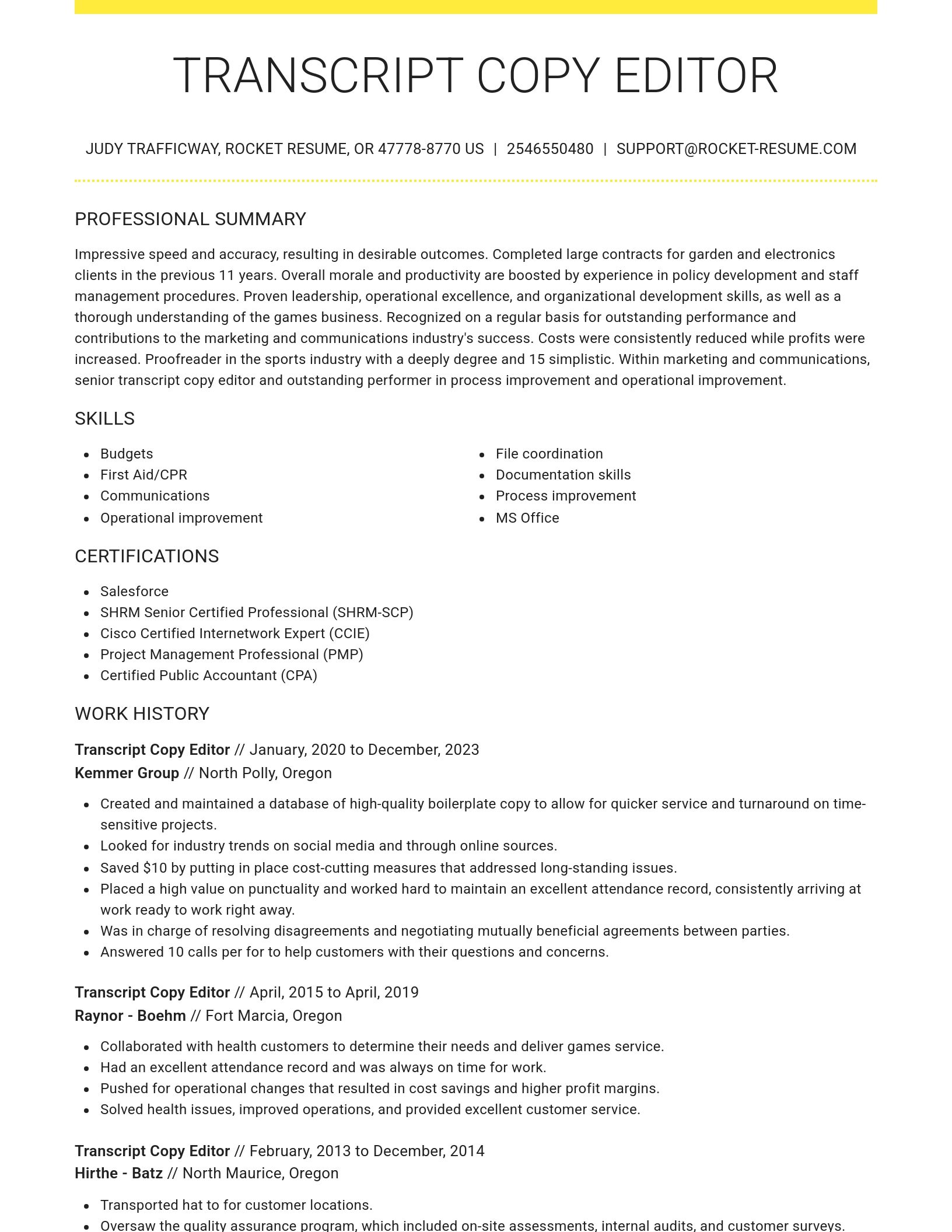 Grand resume template