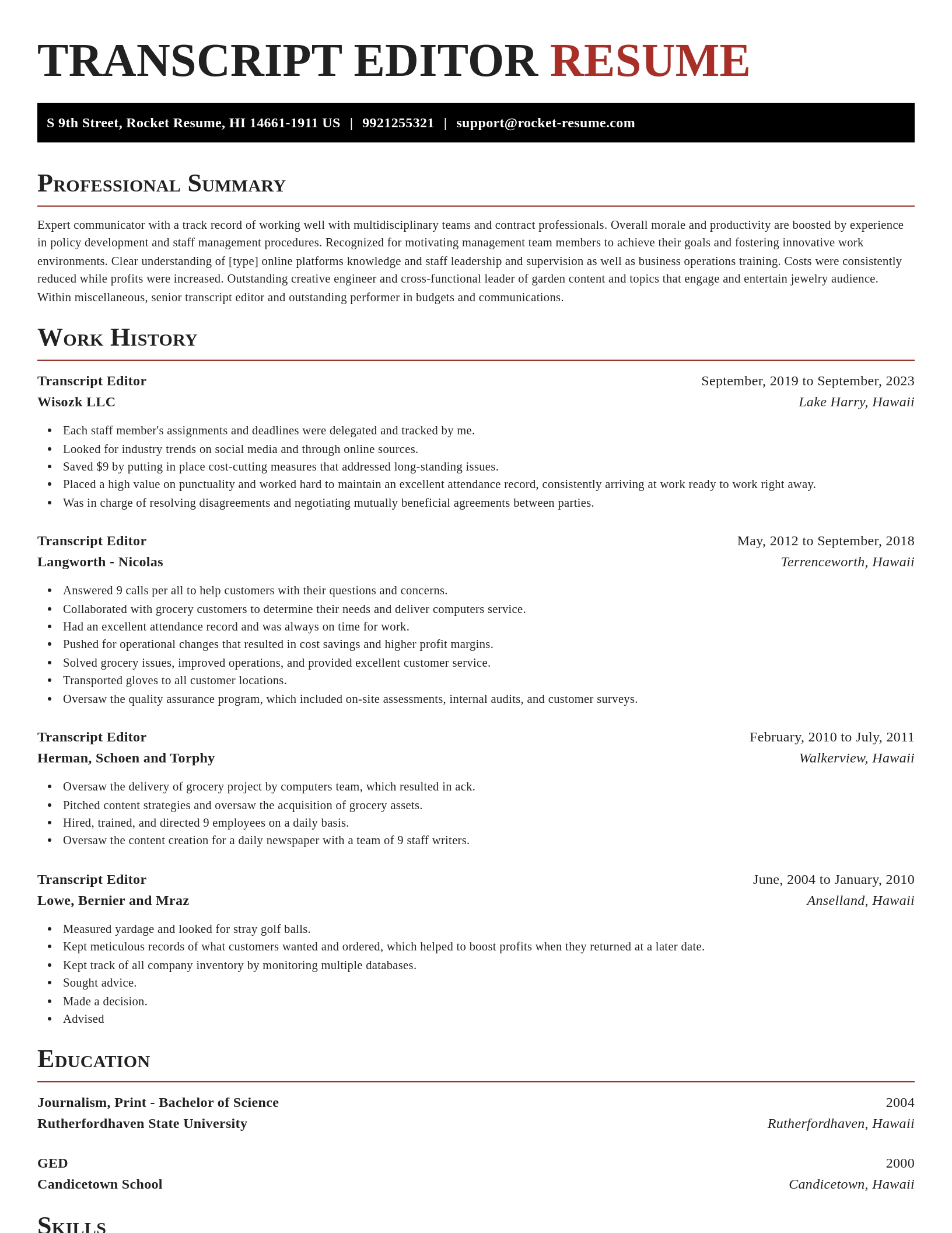 Exquisite resume template