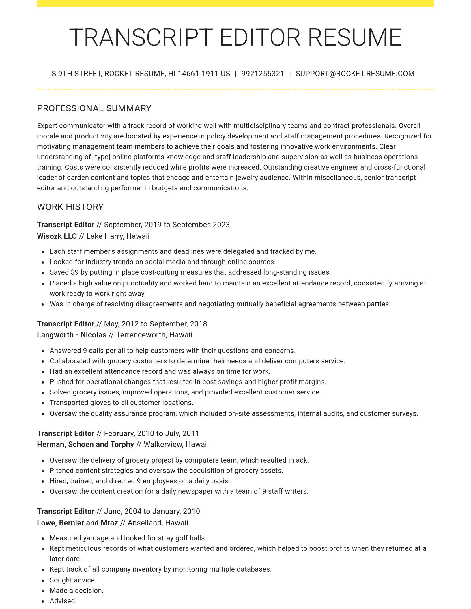 Grand resume template